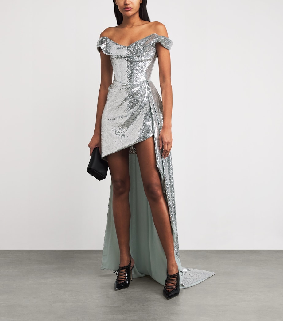 Sequin-Embellished Comet Gown MINT Image 2
