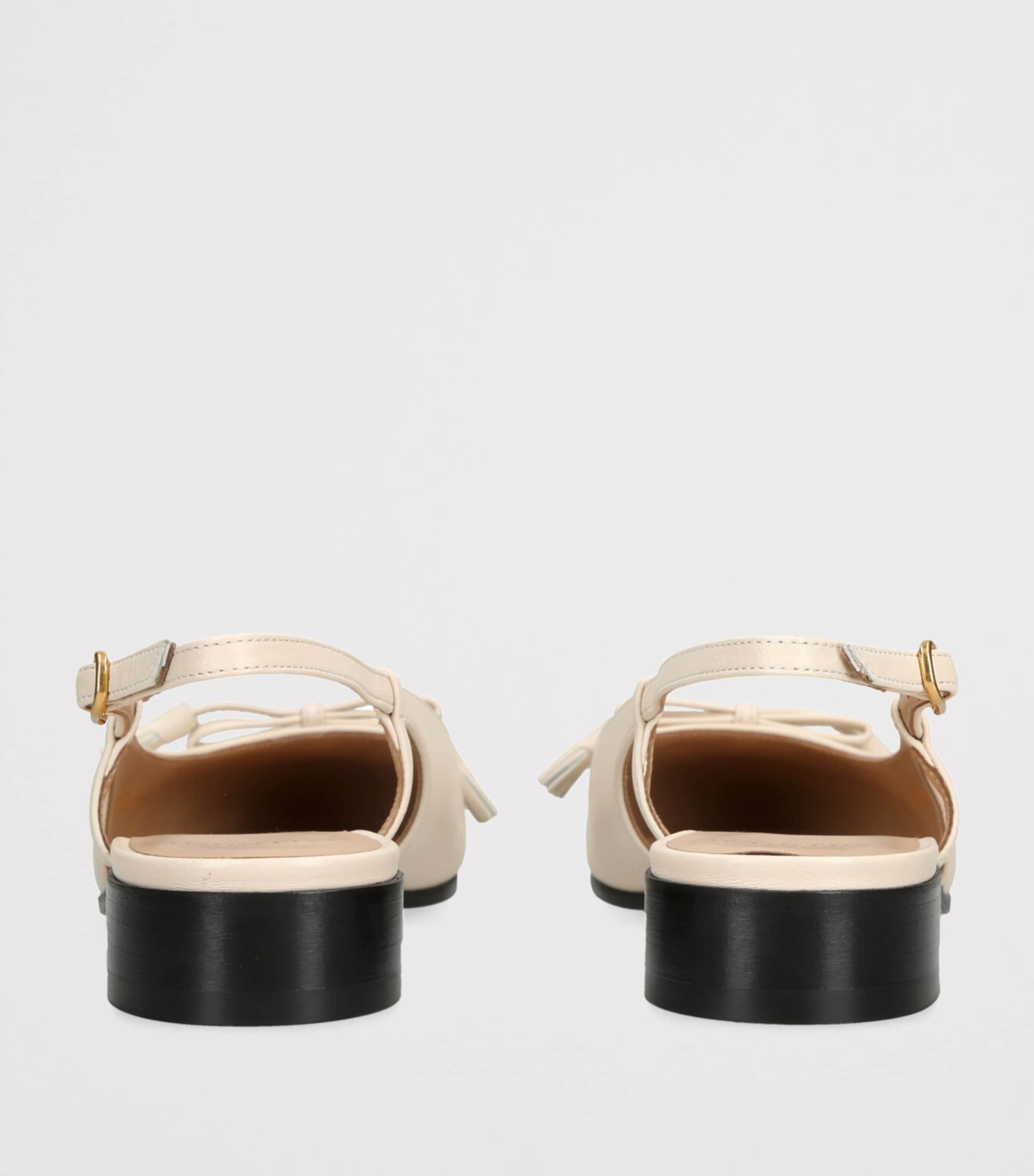 Leather Valet Du Roe Slingback Flats 25 CREAM COMB Image 2