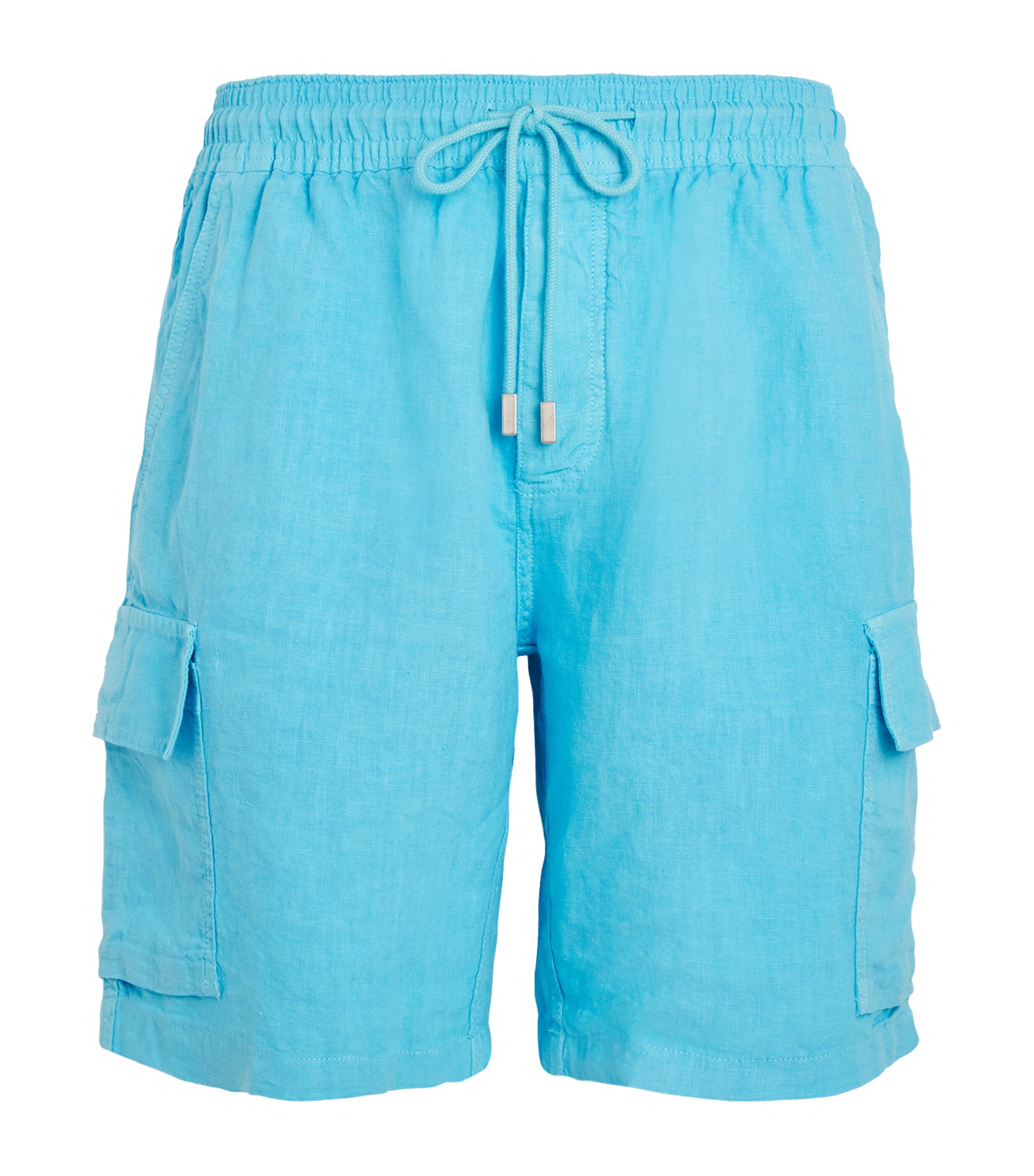 Vilebrequin Linen Cargo Shorts In Blue