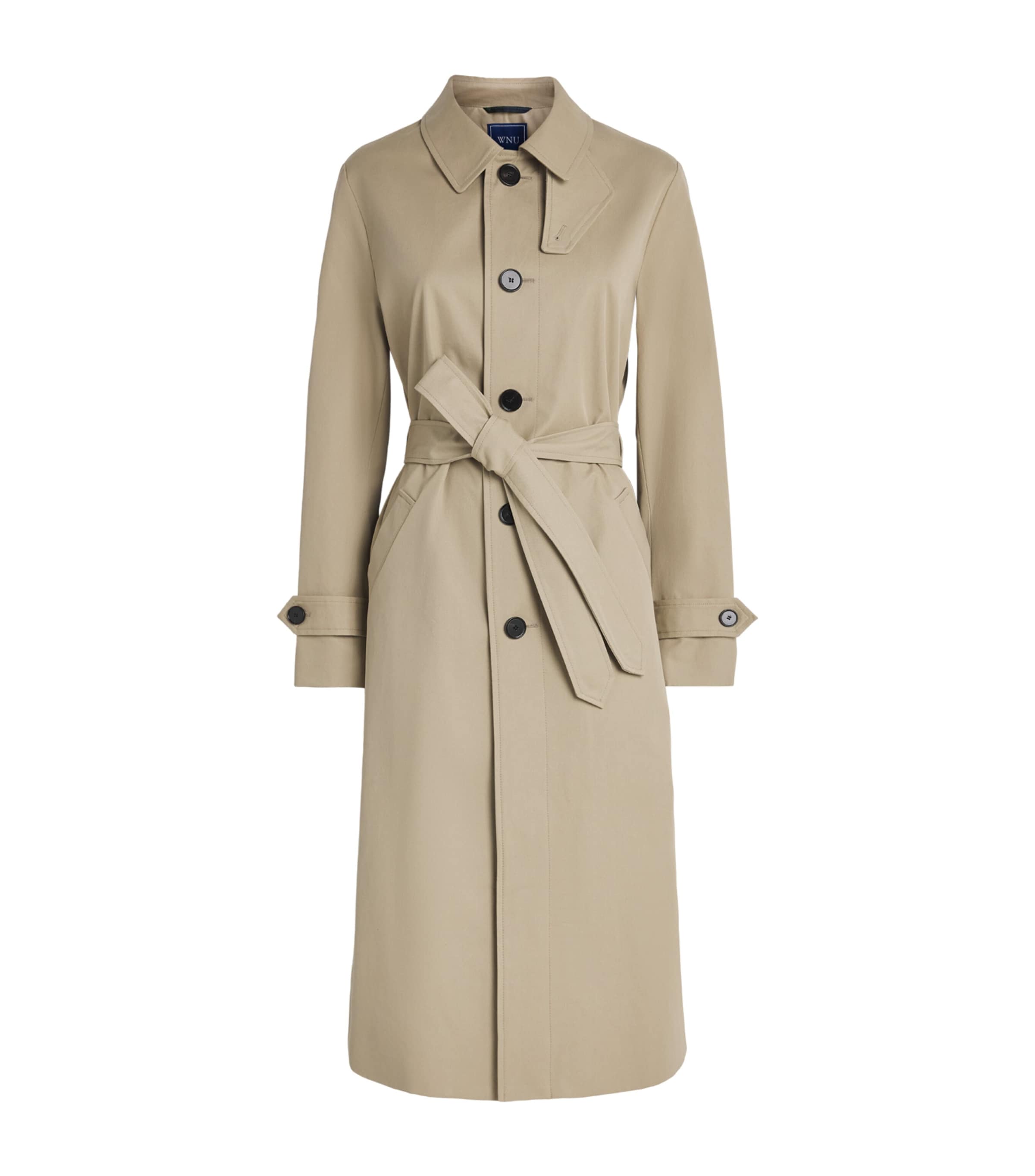 With Nothing Underneath Cotton Chatsworth Trench Coat In Gold