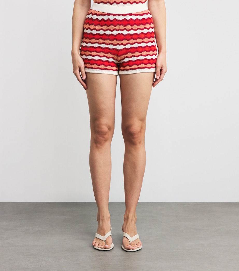 Organic Cotton Crochet Mullu Shorts TANGERINE/PEACH/IVOR Image 3