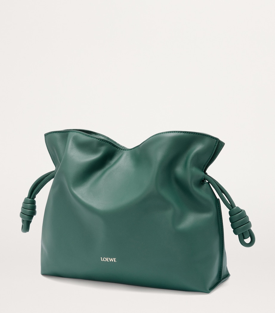 LOEWE Medium Leather Flamenco Purse Vetiver Image 3