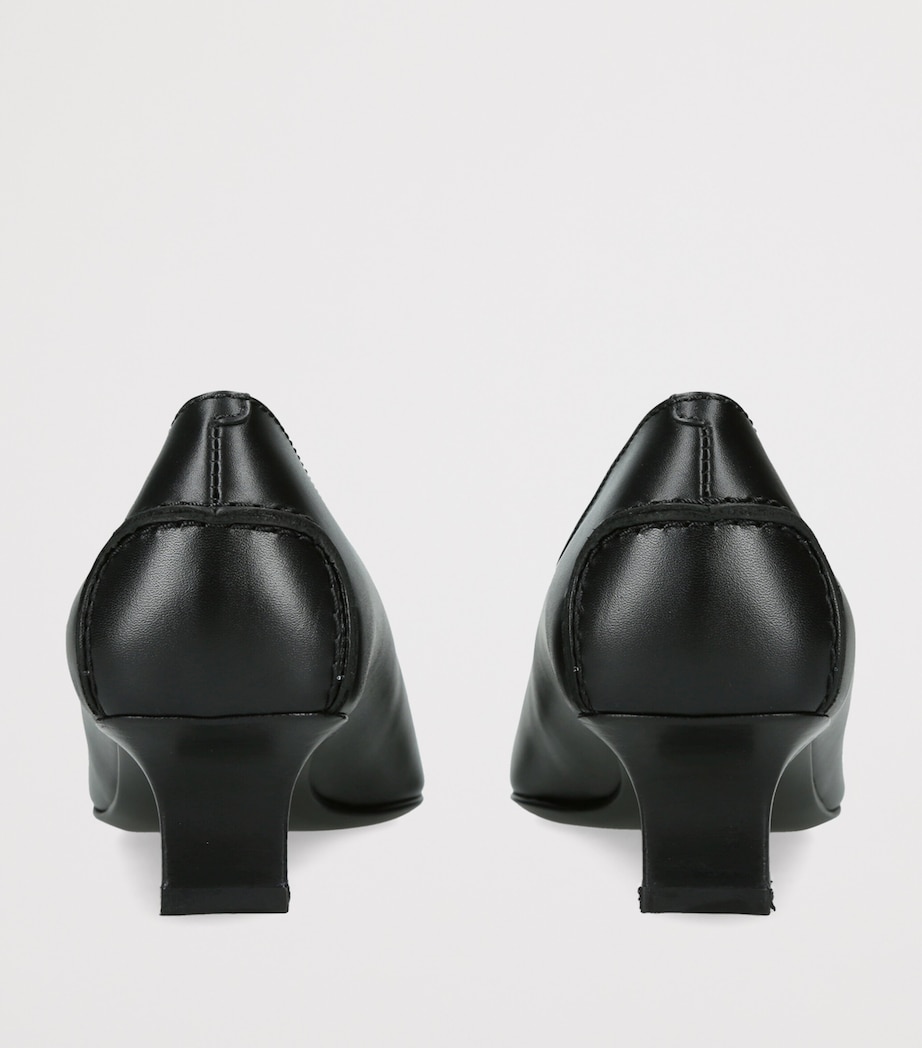 Tod's Leather Cuoio Pumps 10 Black Image 4
