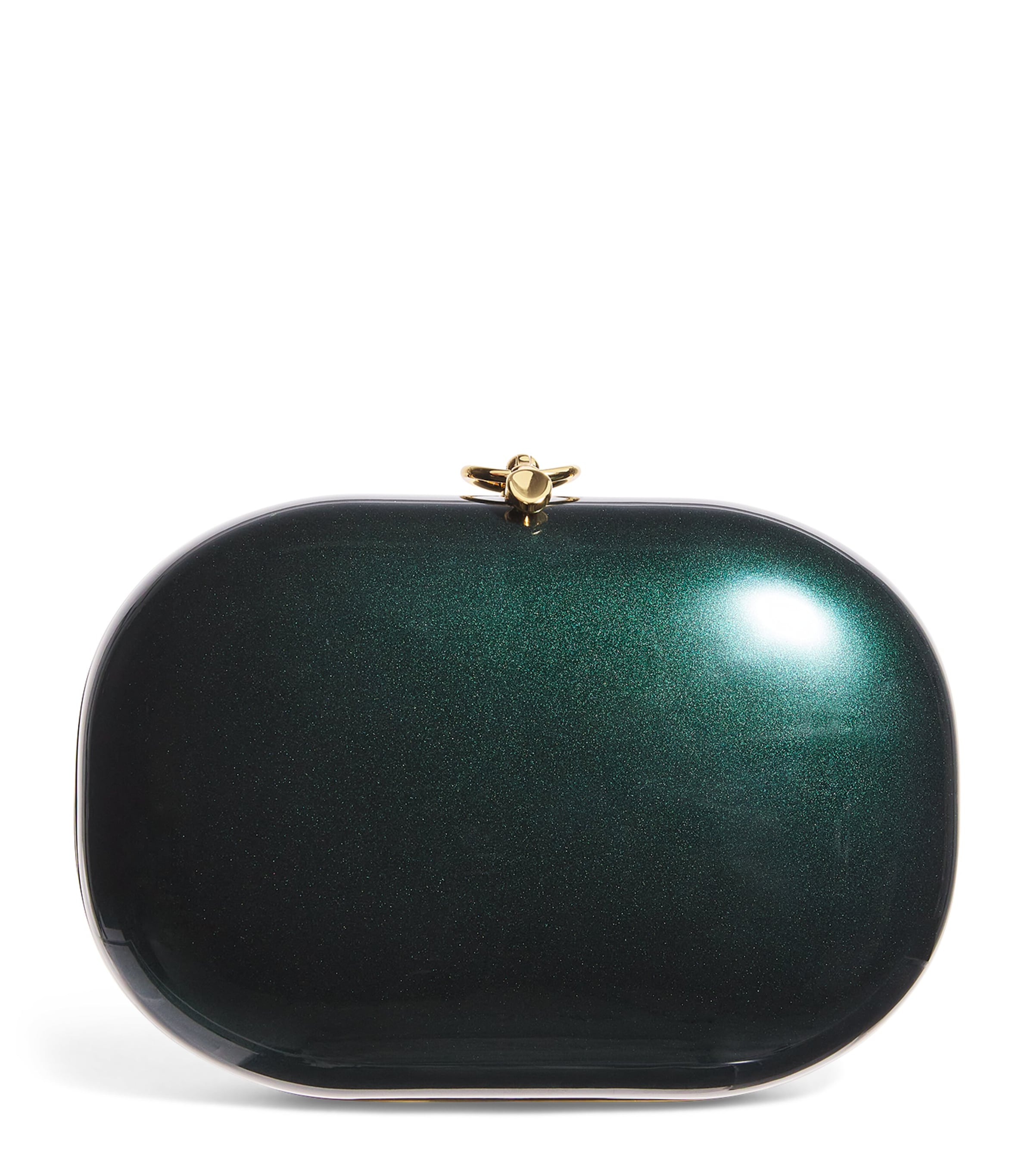 Jeffrey Levinson Oval Elina Clutch Bag In Green