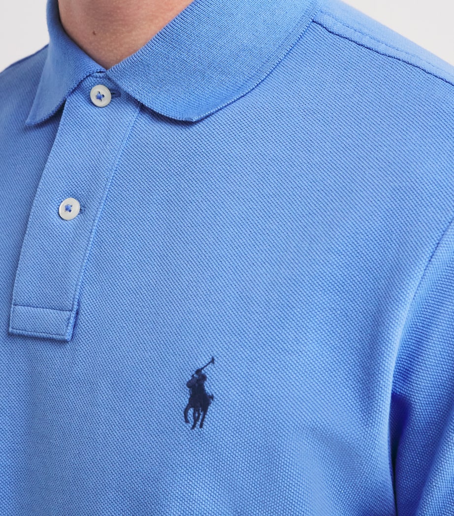 Polo Pony Polo Shirt BLUE Image 6