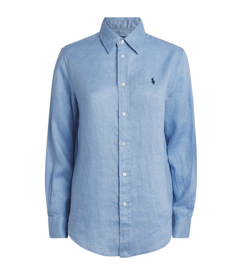 Polo Ralph Lauren Womens Cotton Classic-Fit Polo Pony Shirt Summer Blue Image 1