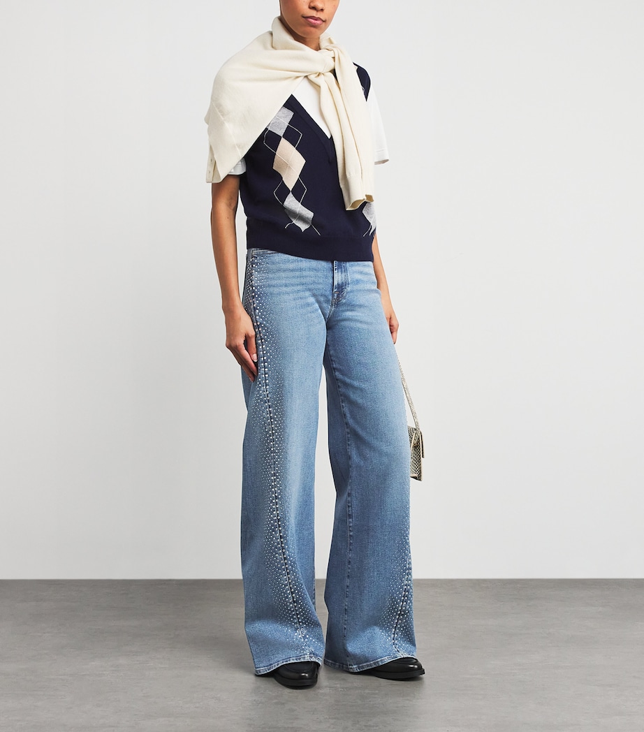 Embellished Twisted Lotta Flared Jeans LOVE SOUL Image 2