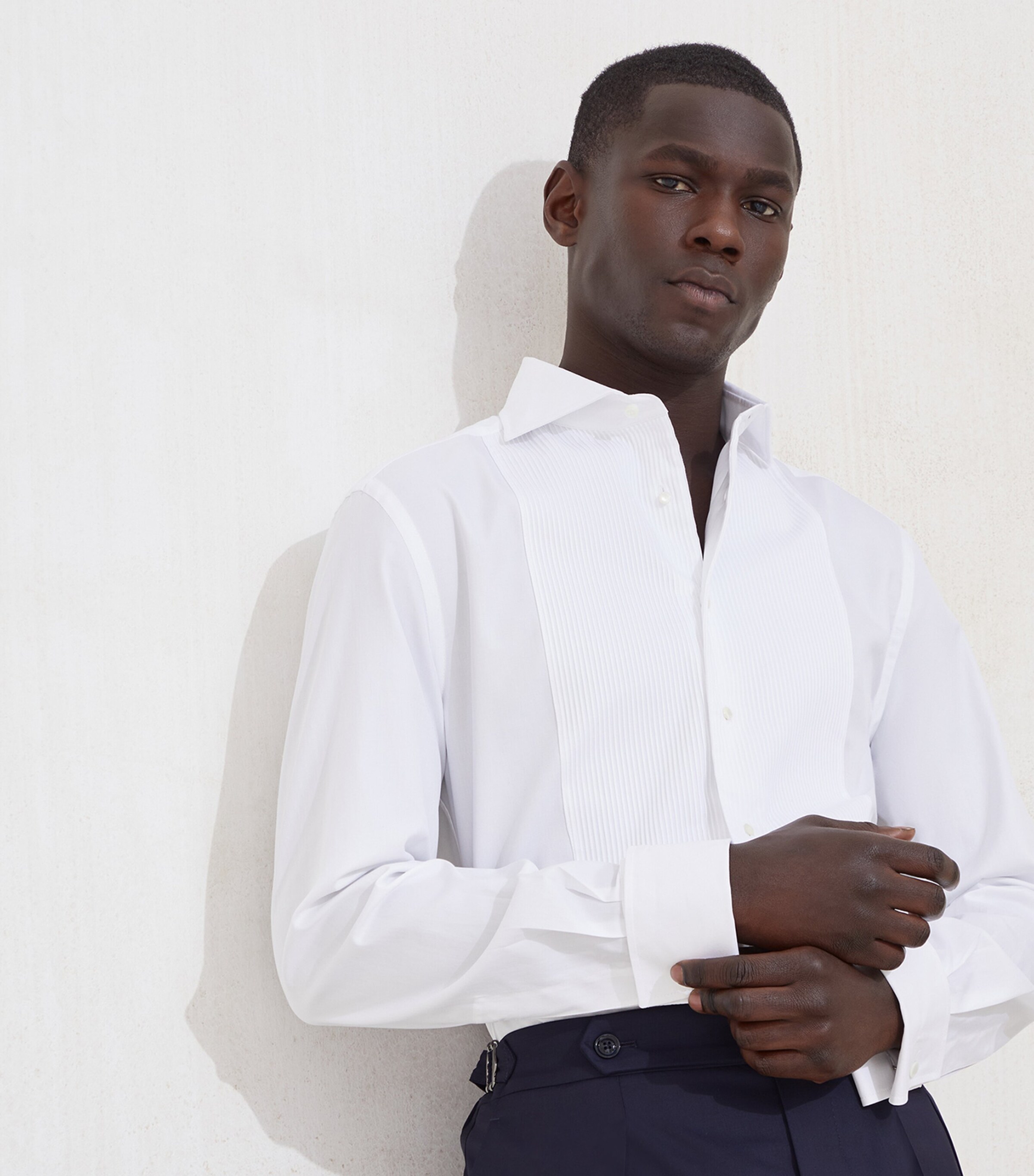 Sea Island Cotton Slim Tuxedo Shirt CCB50 Image 5