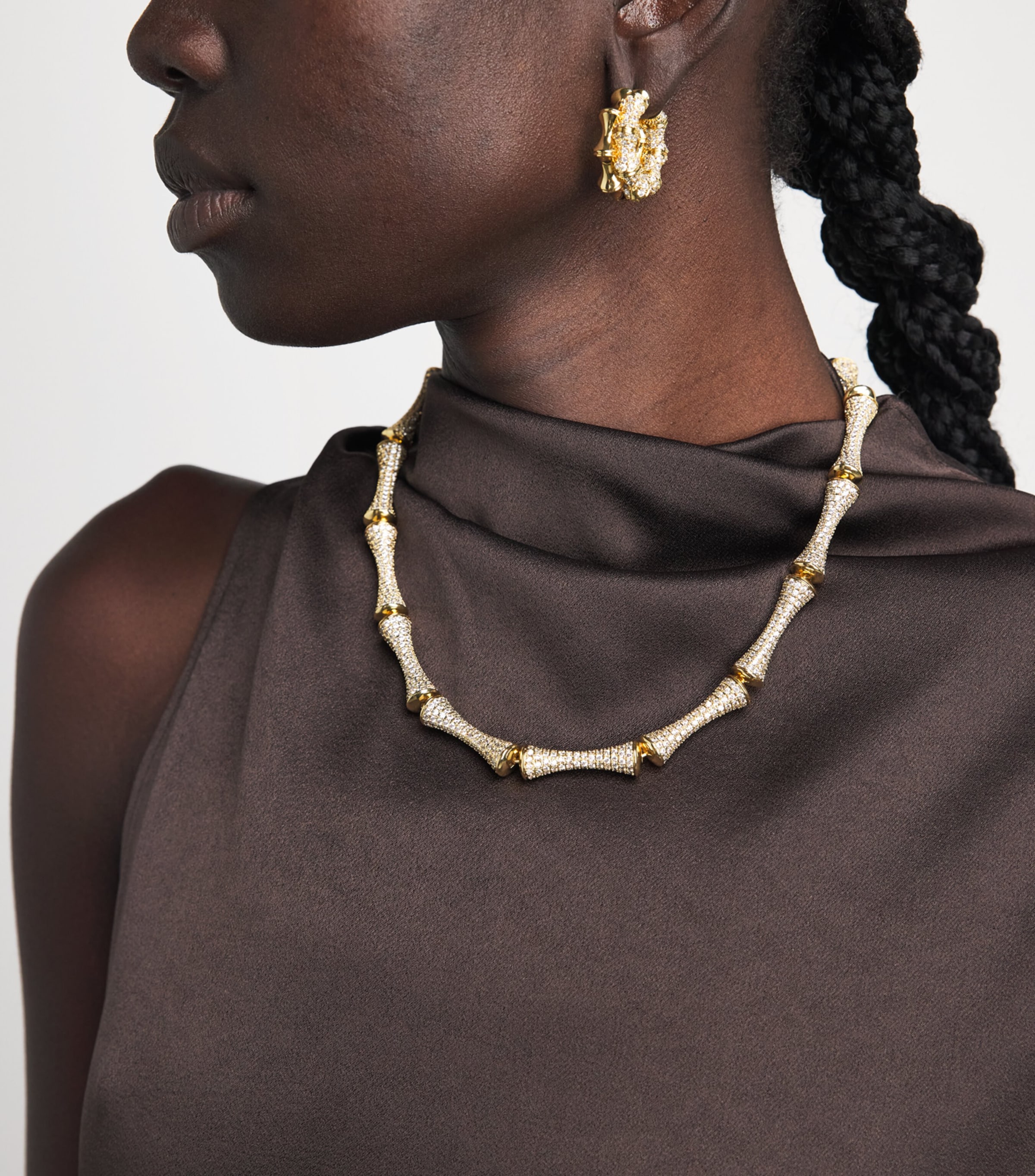 Eddie Borgo Gold-Plated Pavé Bambù Necklace Gold Image 2