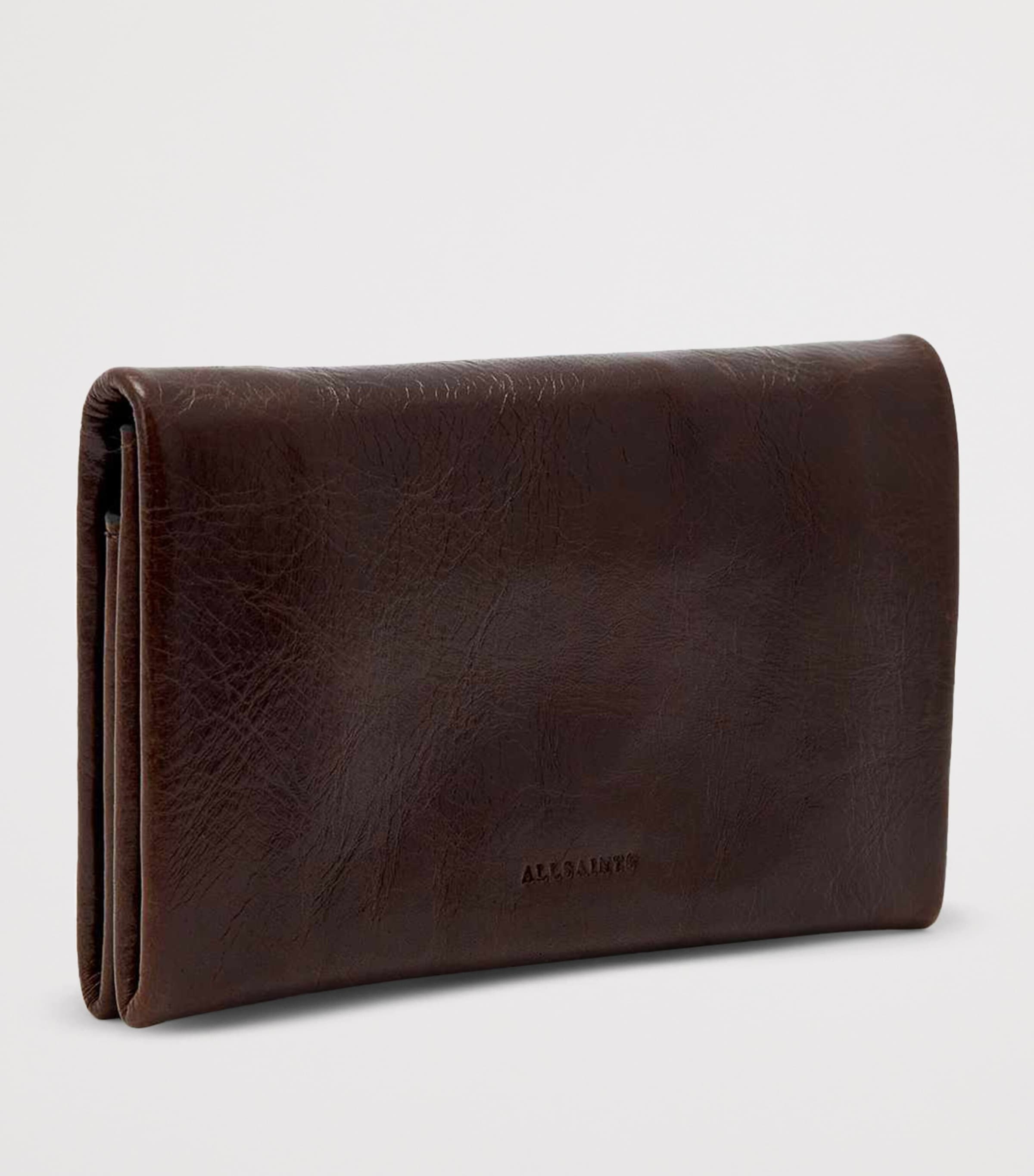 AllSaints Leather Harluna Wallet Cognac Brown Image 2