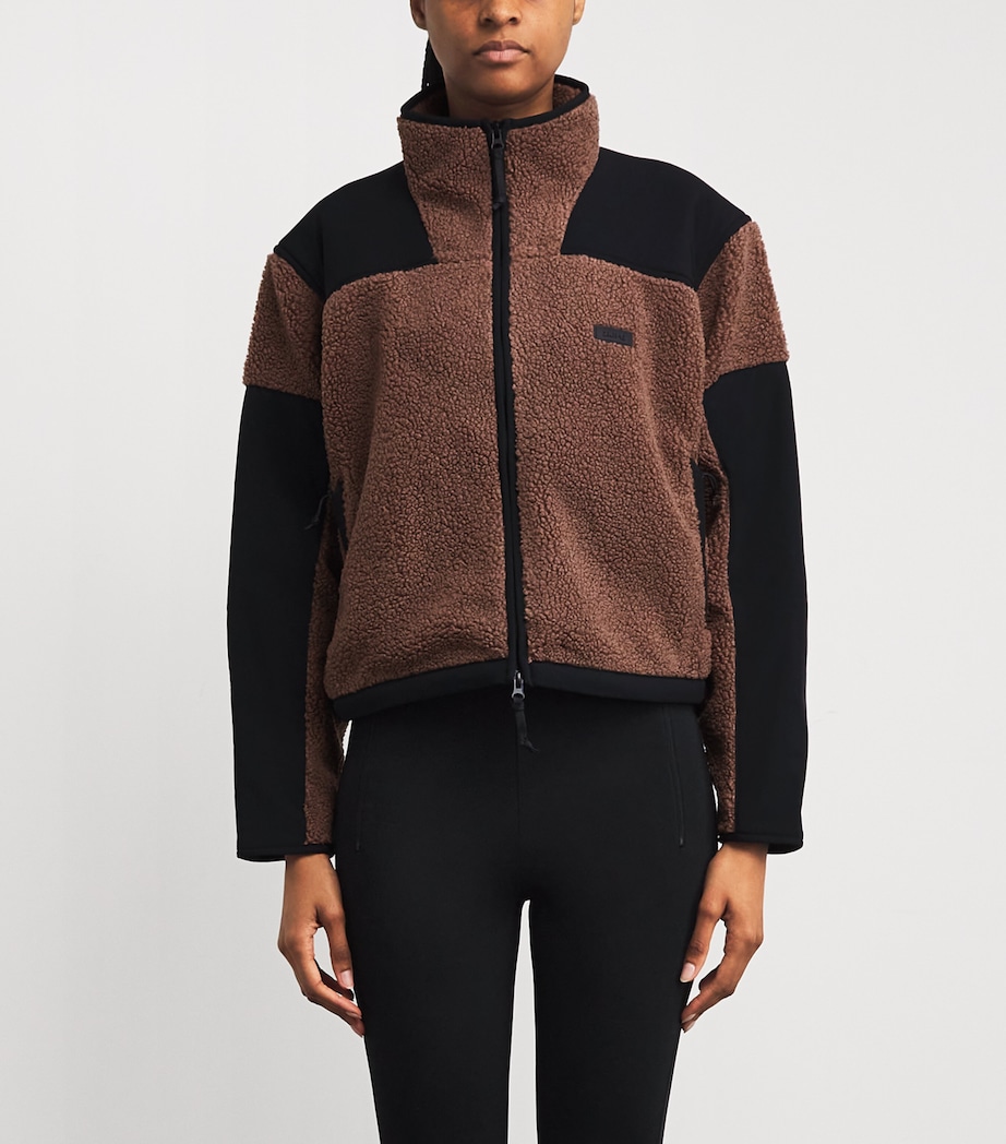 Teddy Boxy Zip-Up Jacket UMBER Image 3