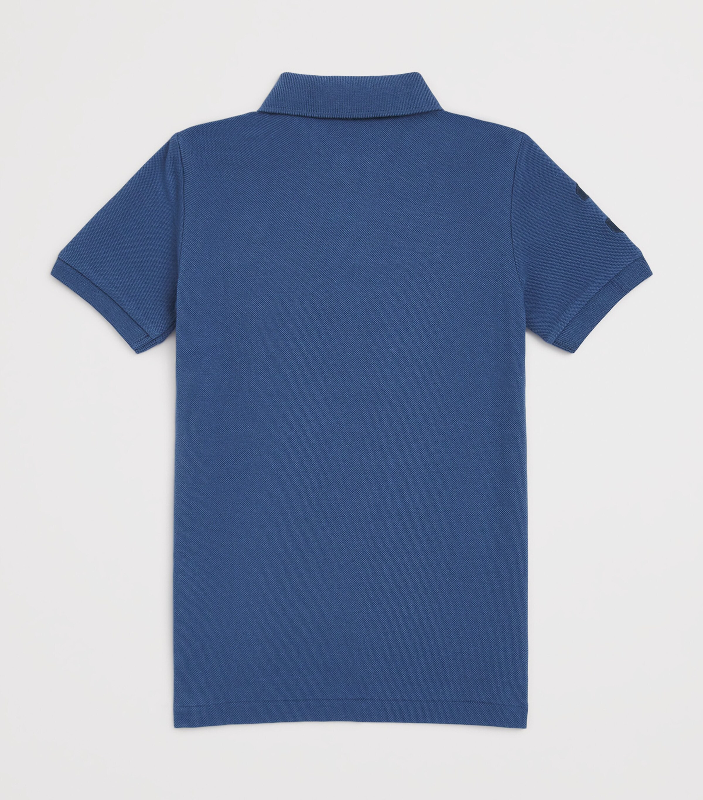 Cotton Polo Shirt (6-14 Years) LT NAVY Image 2