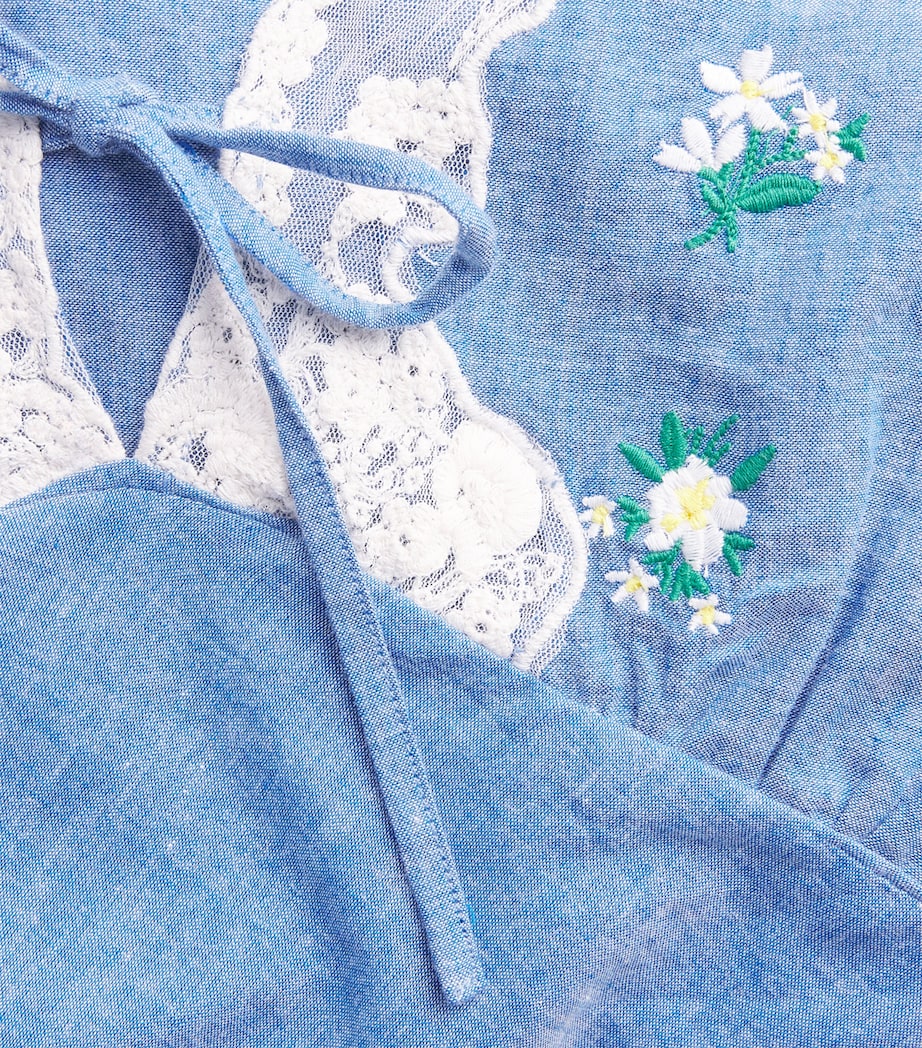 Embroidered Amari Bud Midi Dress BUD EMB BLUE Image 5