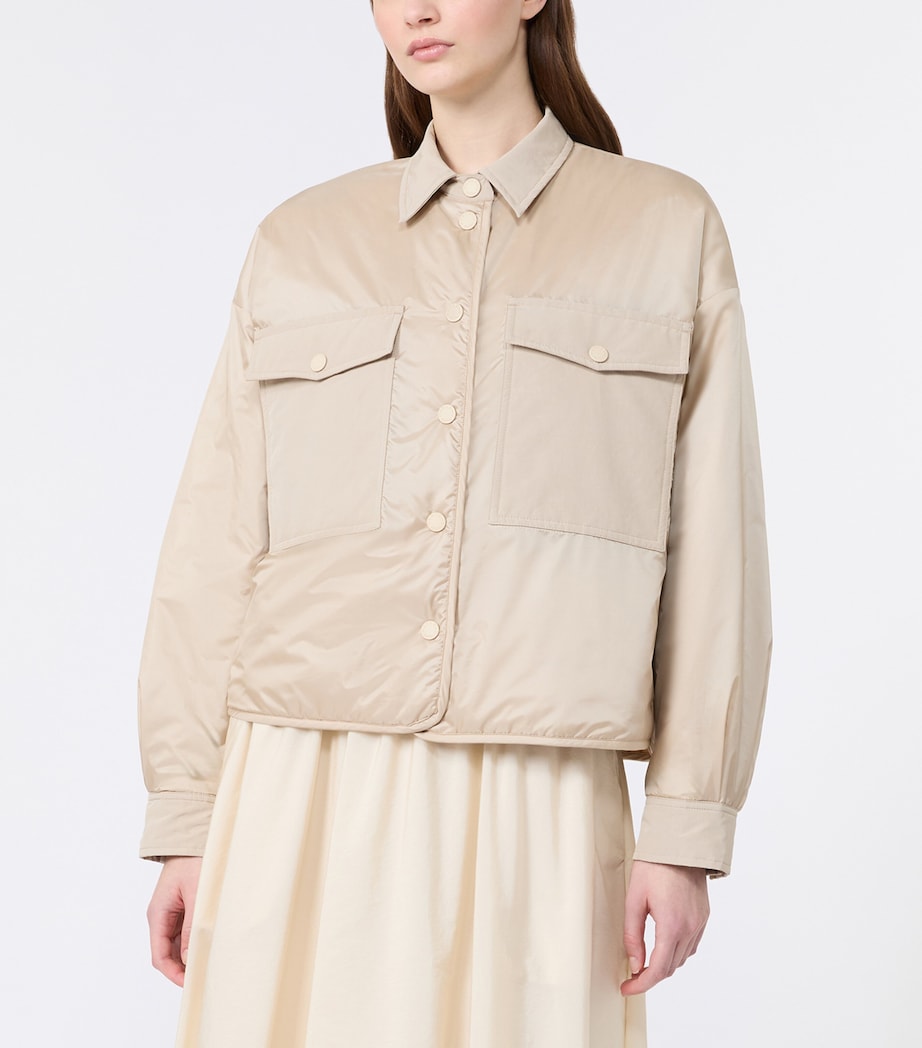 Weekend Max Mara Womens Quilted Reversible Jacket Sand Image 2