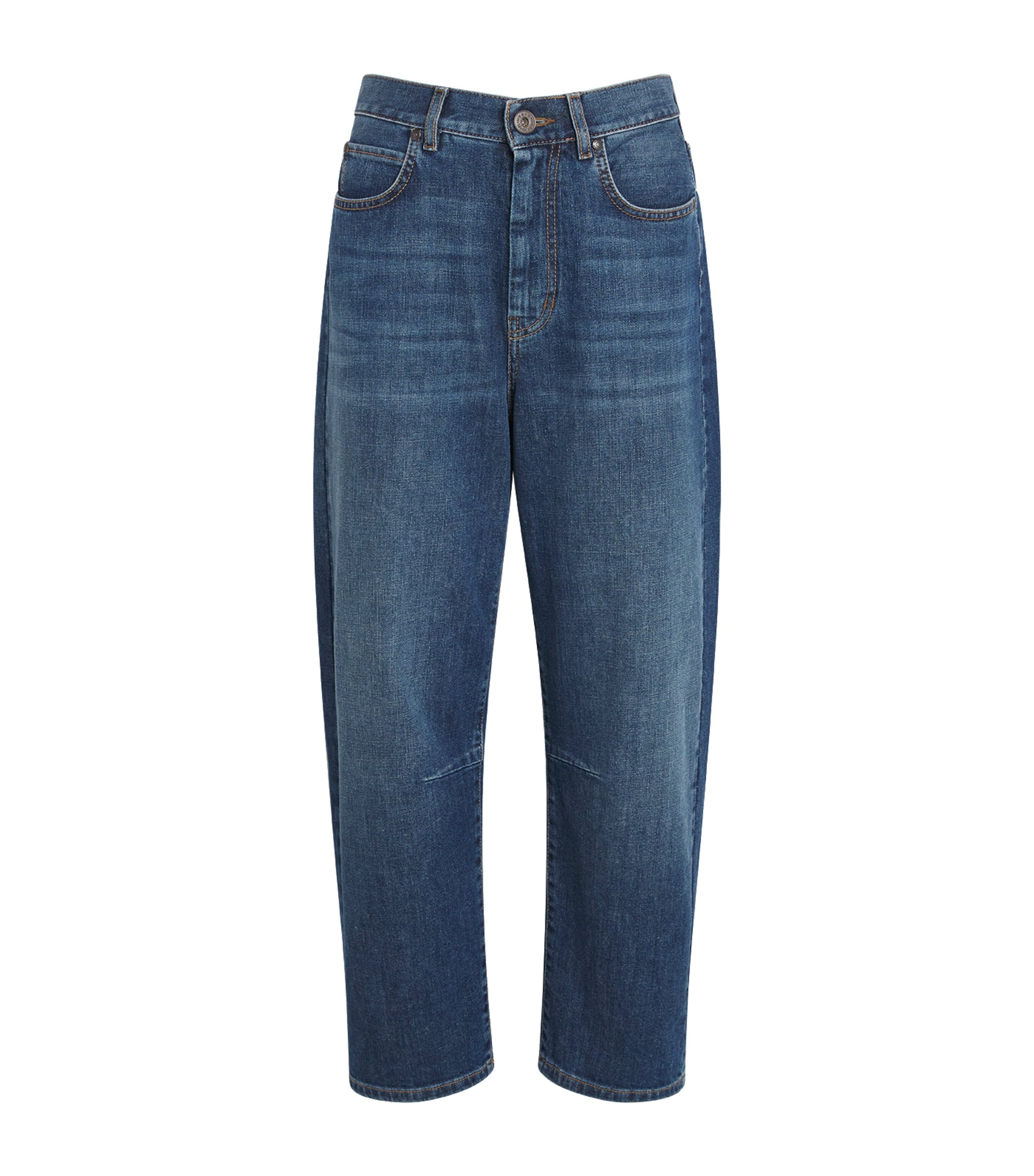 Weekend Max Mara Stretch Cotton Barrel Jeans | Women Clothing | Jeans | Boyfriend Jeans | Designers | Weekend Max Mara