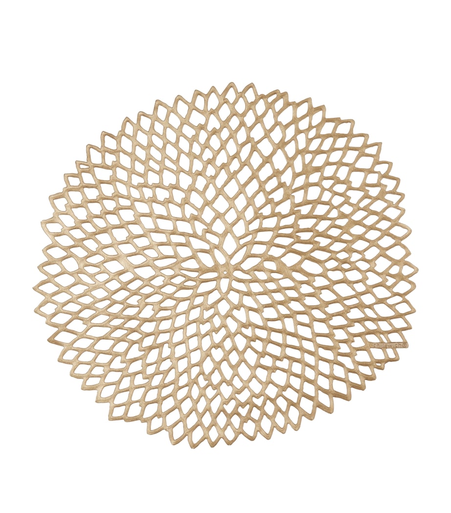 Dahlia Round Placemat (40cm) BROWN Image 1