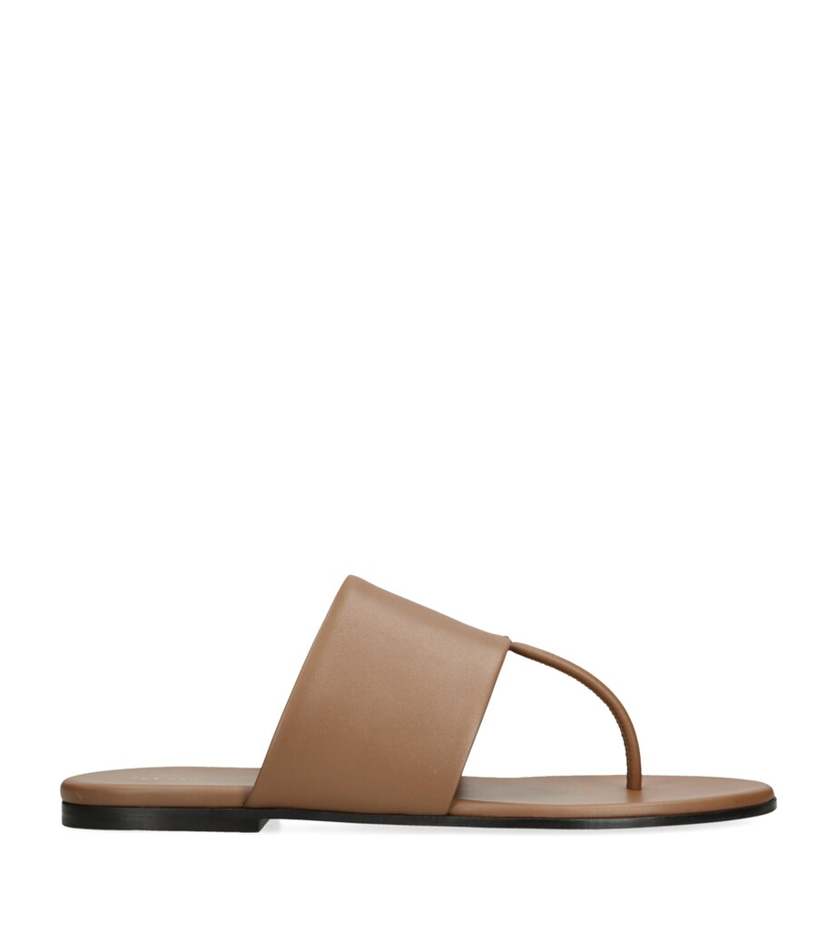 Sigum Nappa Leather Sandals MID BROWN Image 1