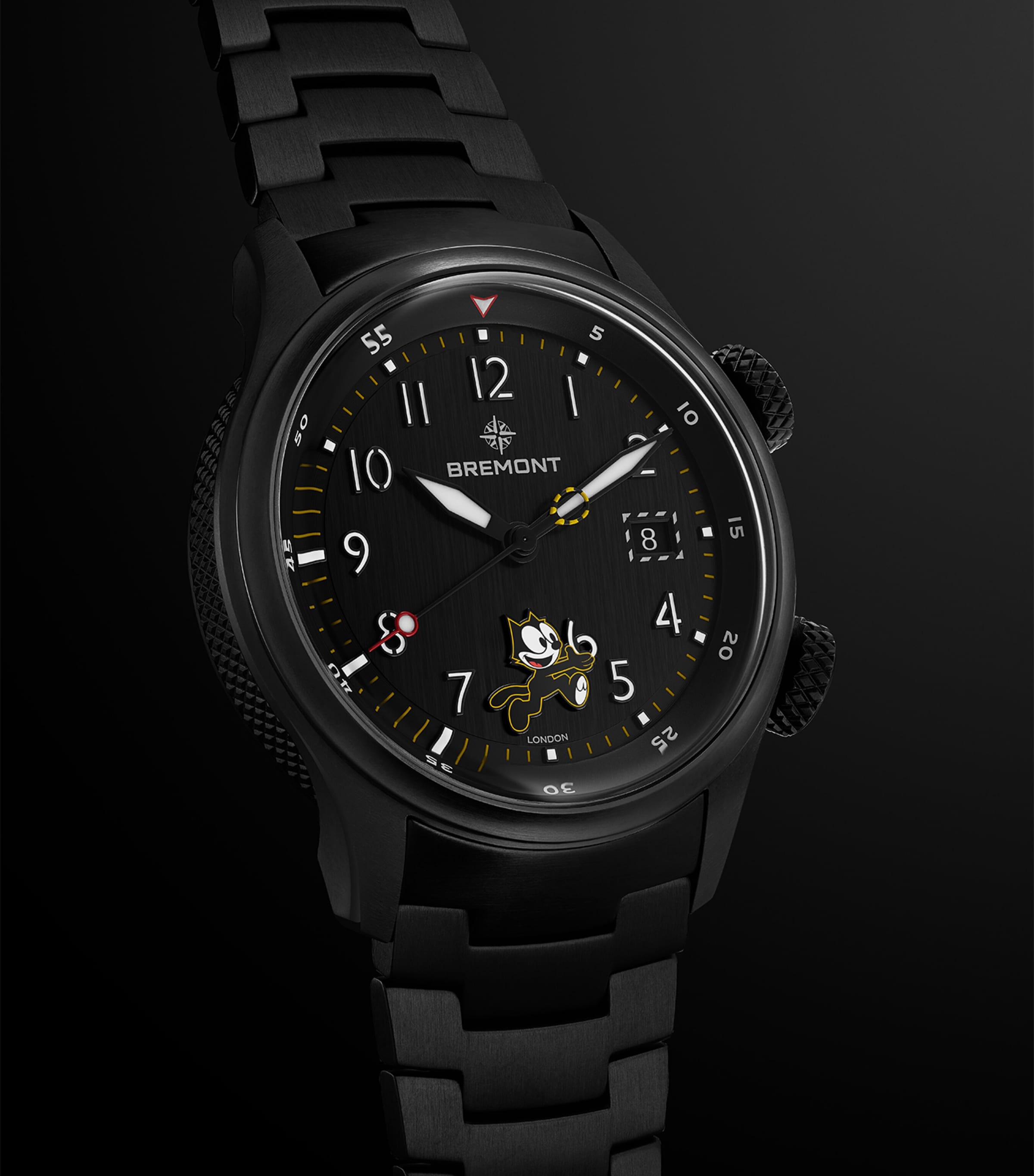 Bremont x Felix The Cat Titanium Altitude MB Meteor Pilot's Watch 42mm Black Image 4