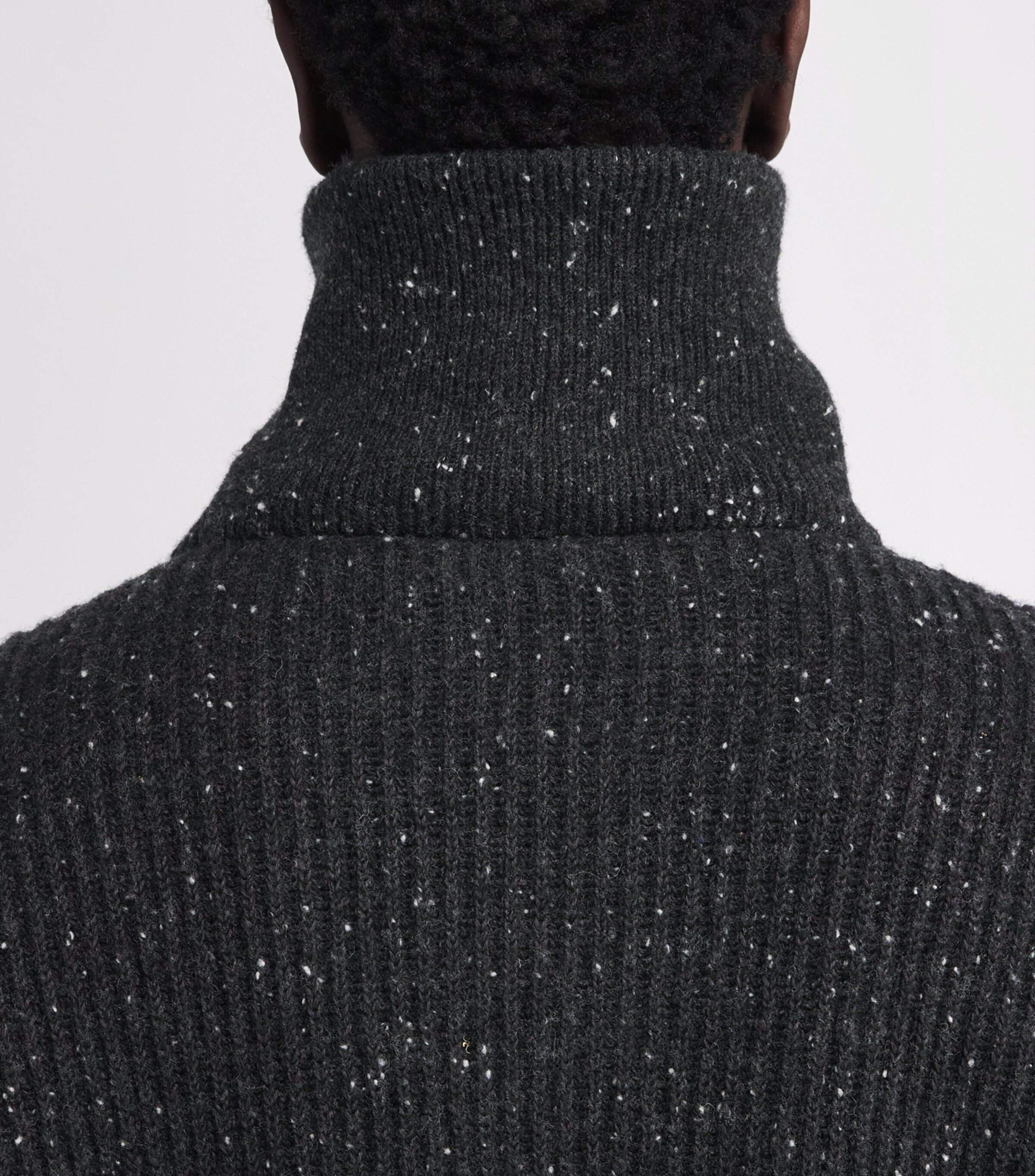 Maison Margiela Black Linen-Wool Quarter-Zip Sweater | Harrods UK