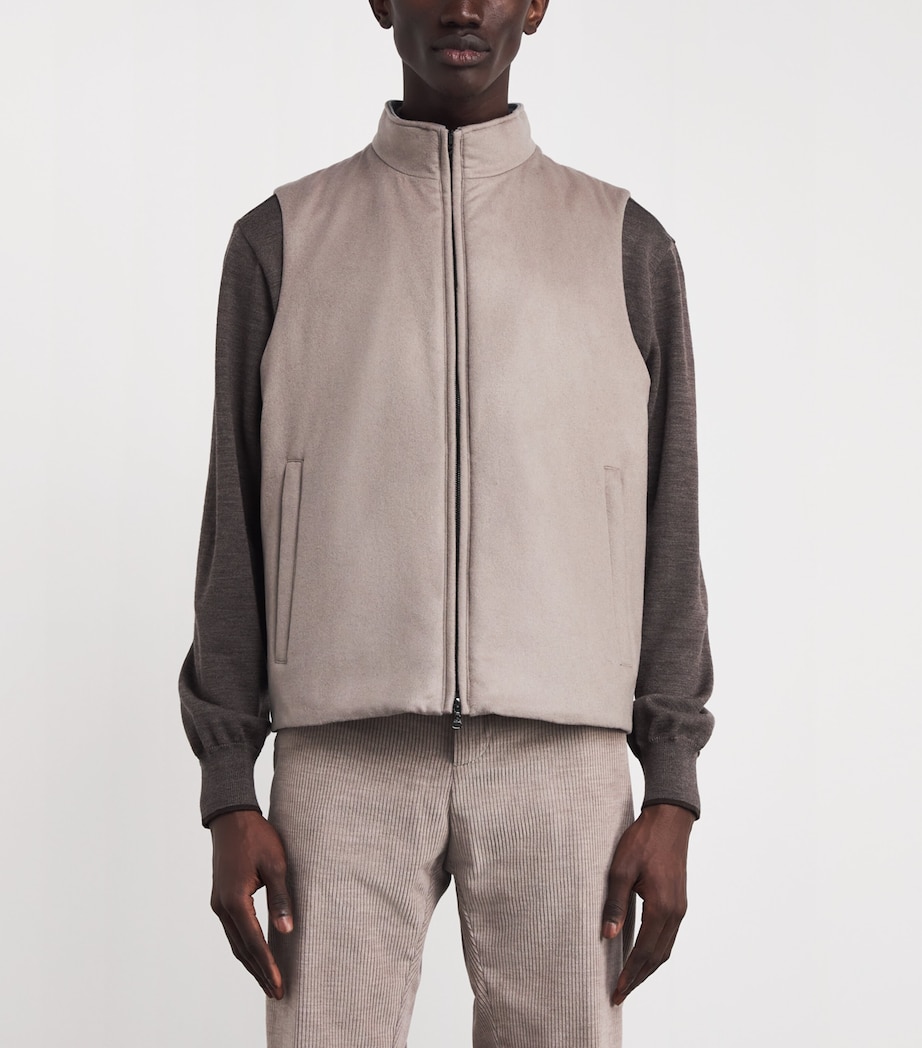 Cashmere Nero Gilet 812-MOON ROCK Image 3