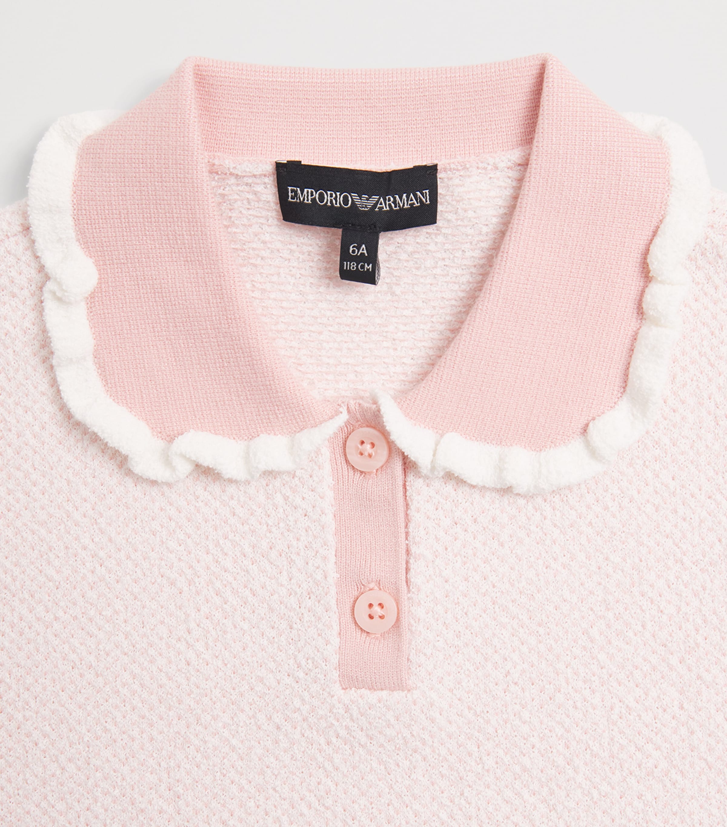 Knitted Polo Shirt (4-14 Years) PEACHSKIN Image 3