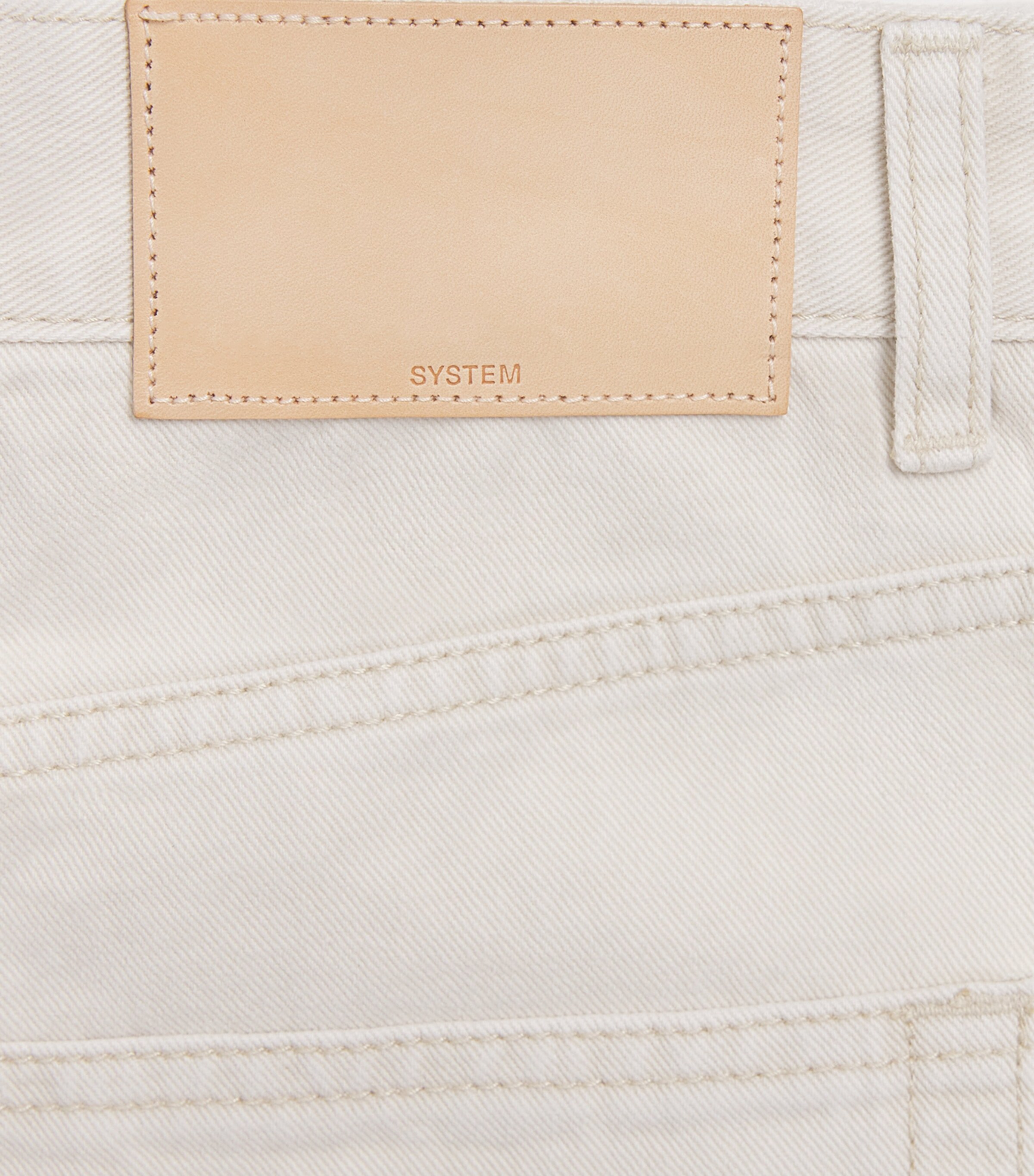 System Mens Straight Jeans Ecru Image 6