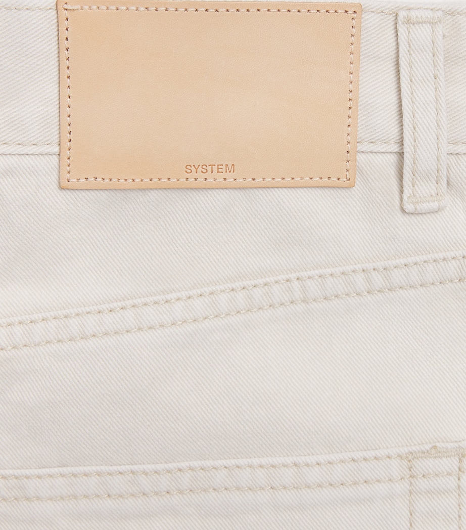 System Mens Straight Jeans Ecru Image 6