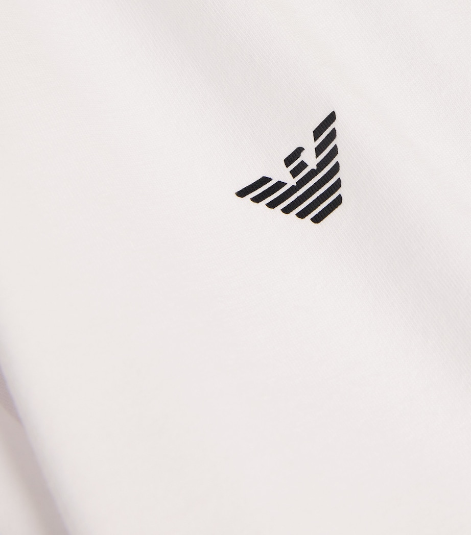 Stretch-Cotton Eagle Logo V-Neck T-Shirt U0002 WHITE Image 5