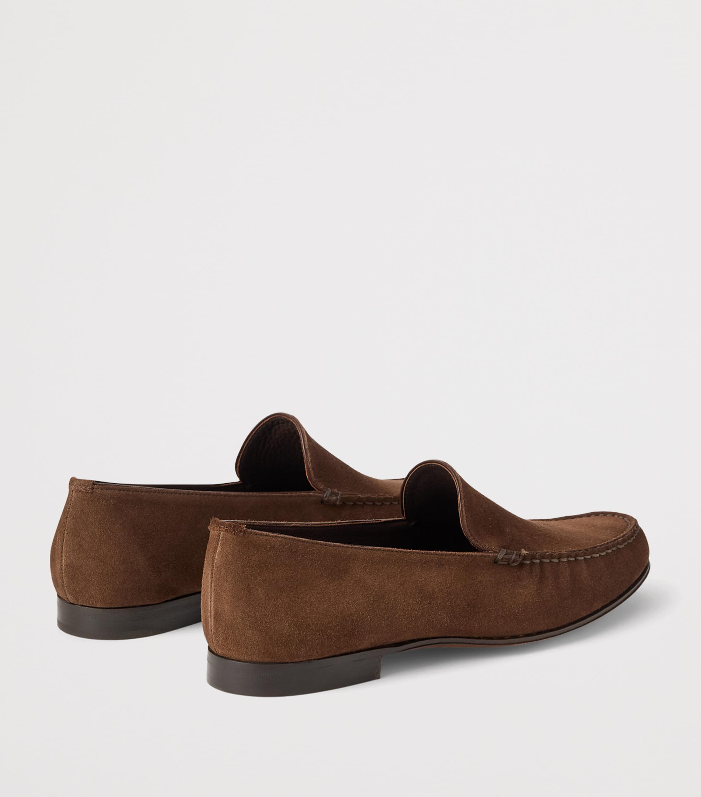 Ralph Lauren Collection Suede Darcey Loafers Luggage Brown Image 3