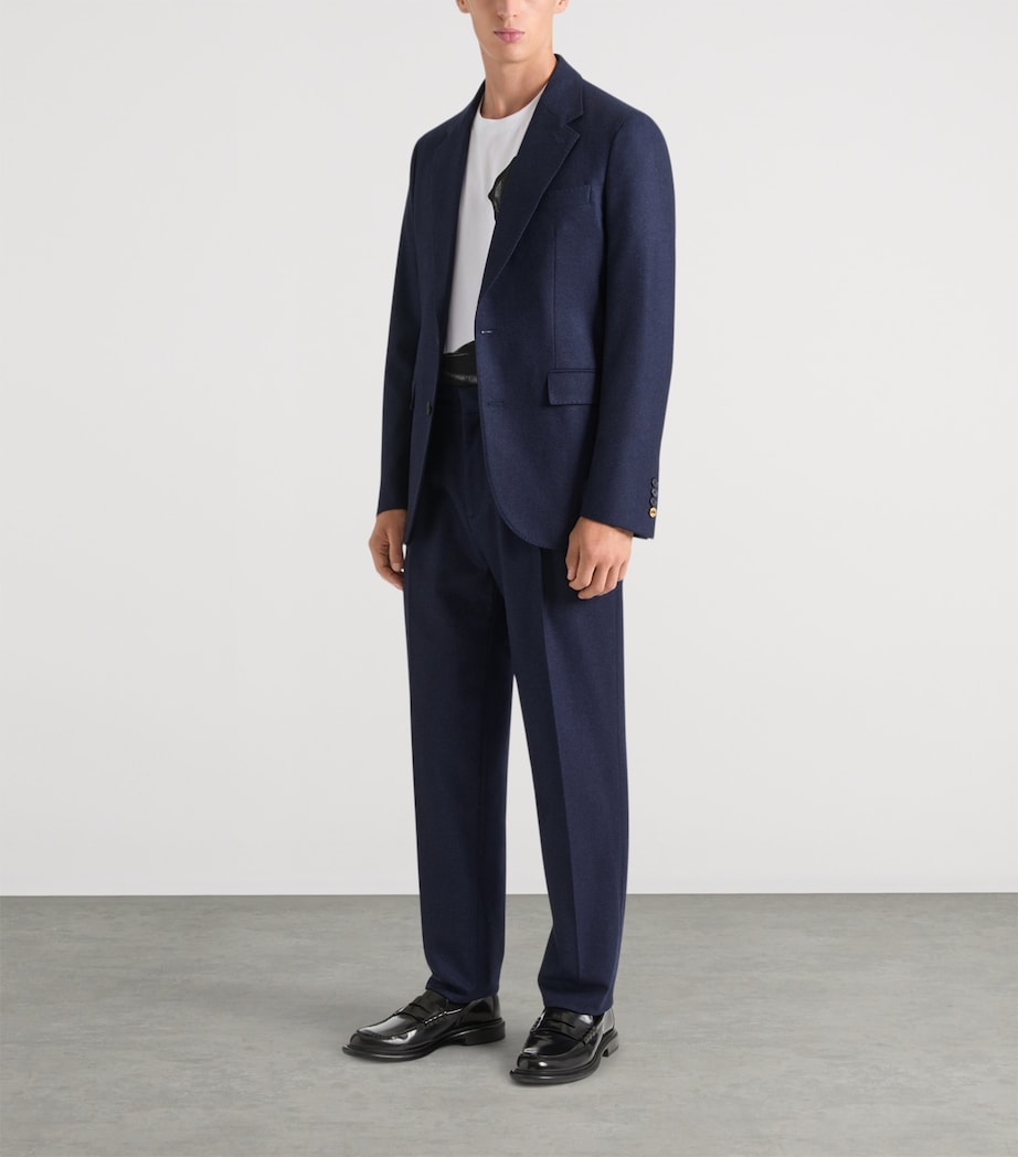 Wool Single-Breasted Blazer NAVY Image 2