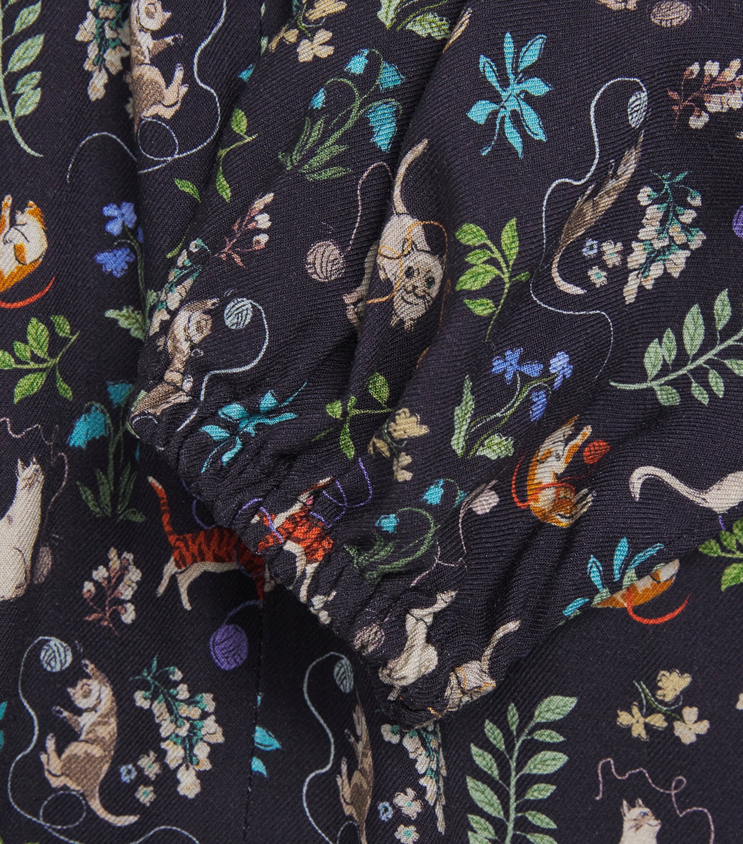 Floral Dress (2-14 Years) 497NAVY BLUE Image 3