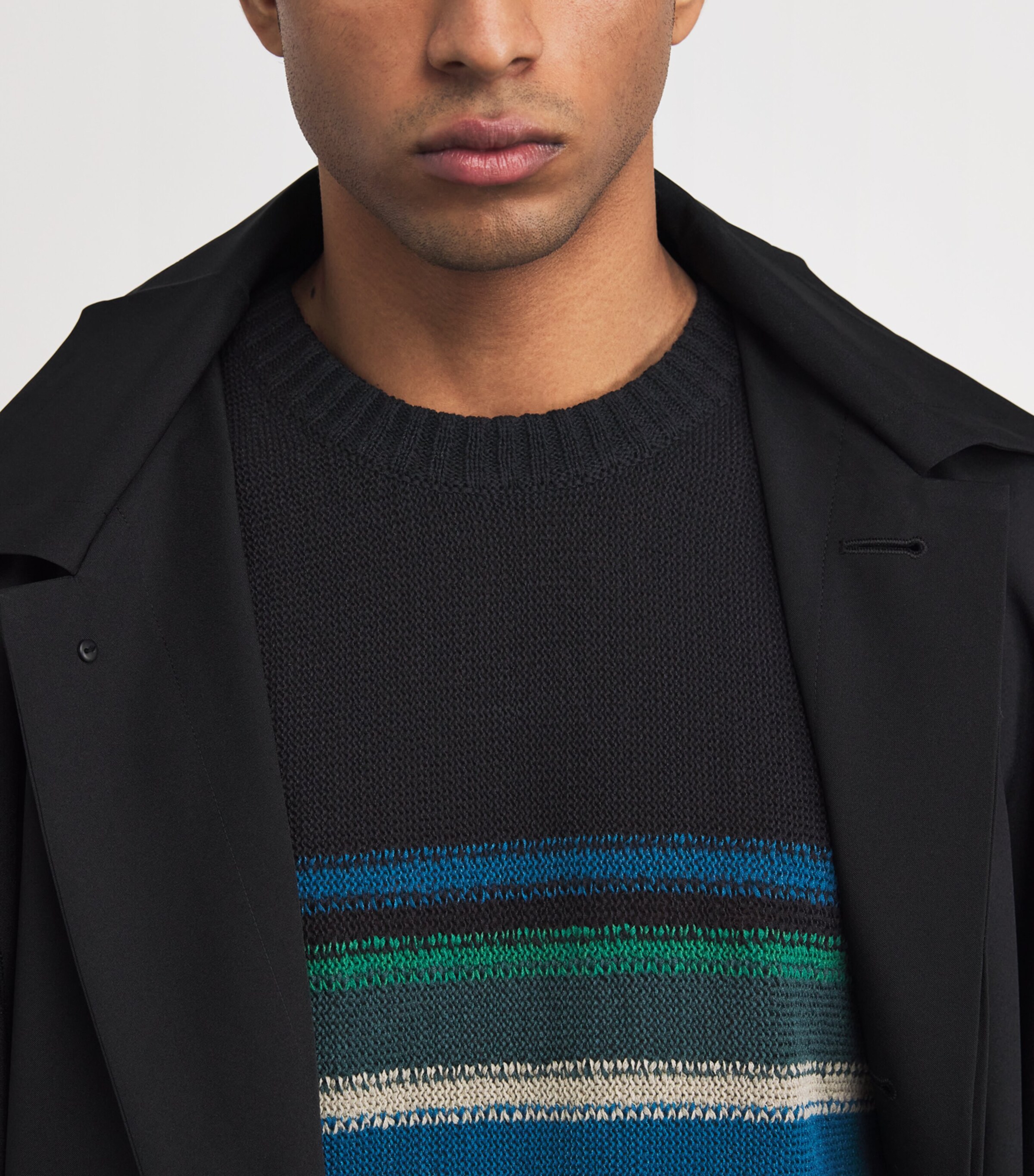 Craig Green Mens Tape-Knit Stripe Sweater Black Multi Image 6