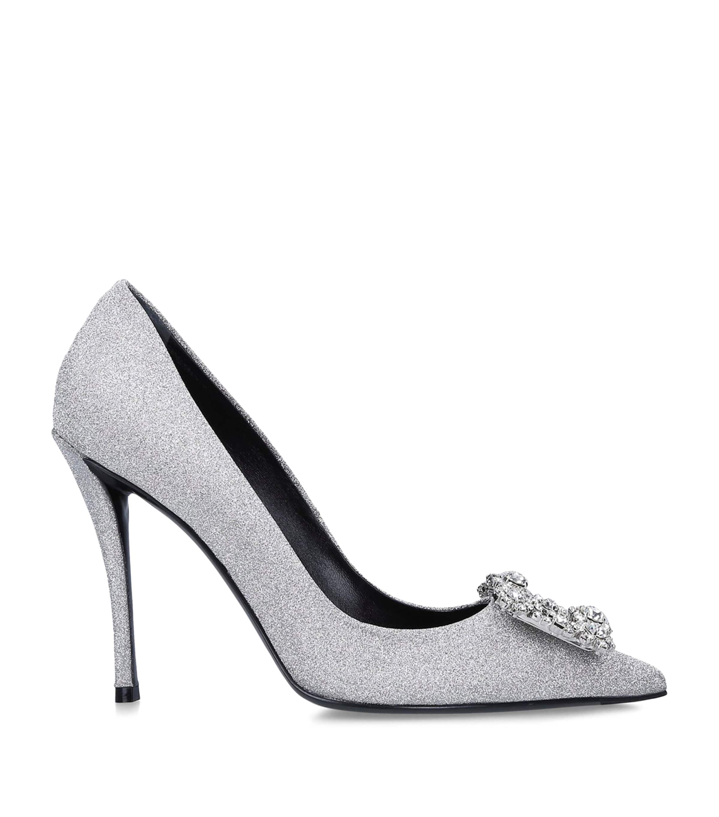 Flower Strass Pumps 100 SILVER Image 3