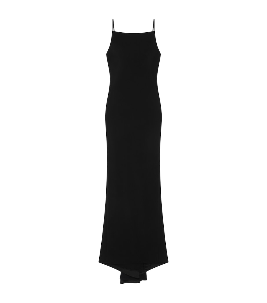 Sliced Kick-Back Maxi Dress BLACK Image 1