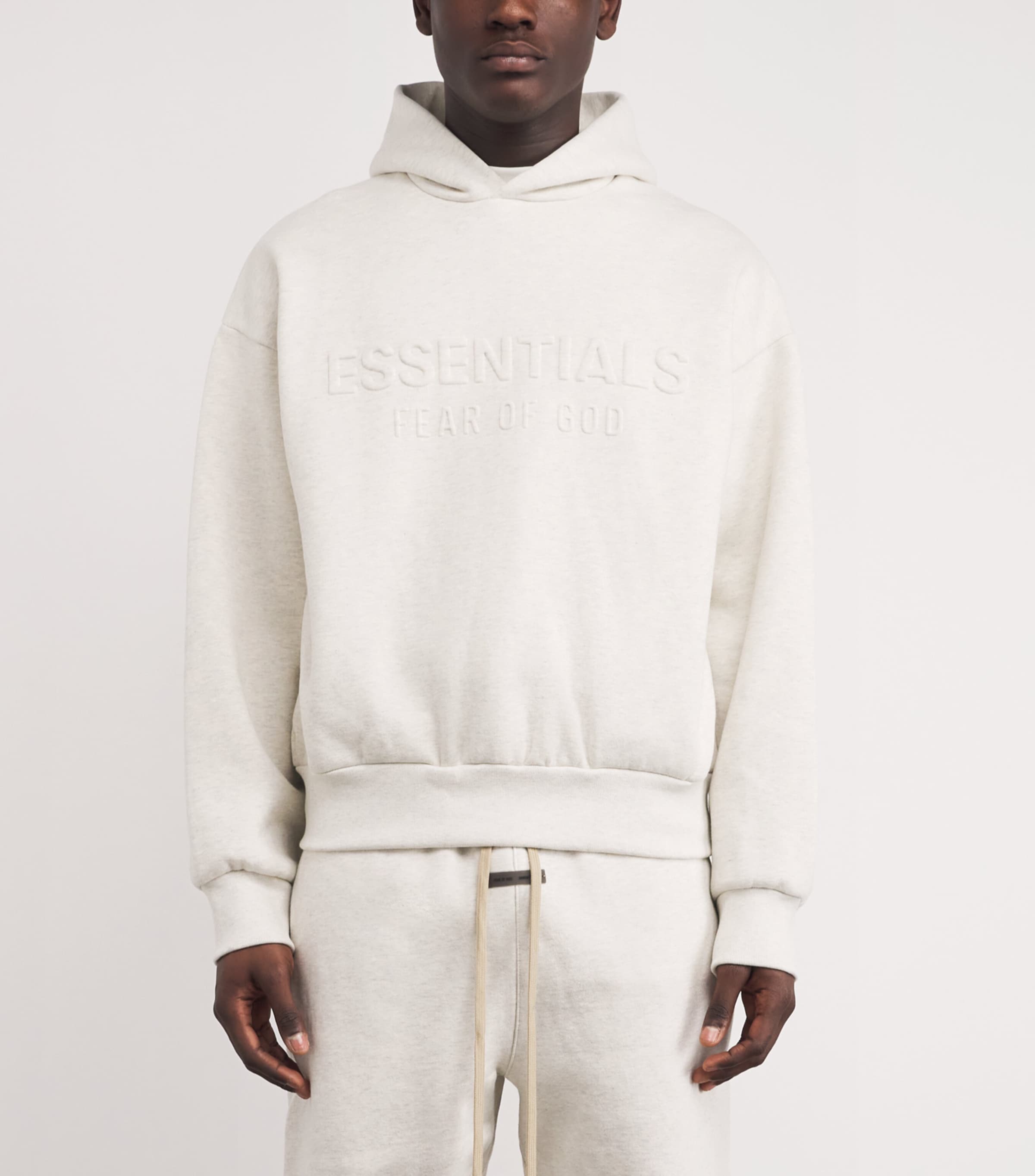 Cotton Logo Hoodie OATMEAL HEATHER Image 3