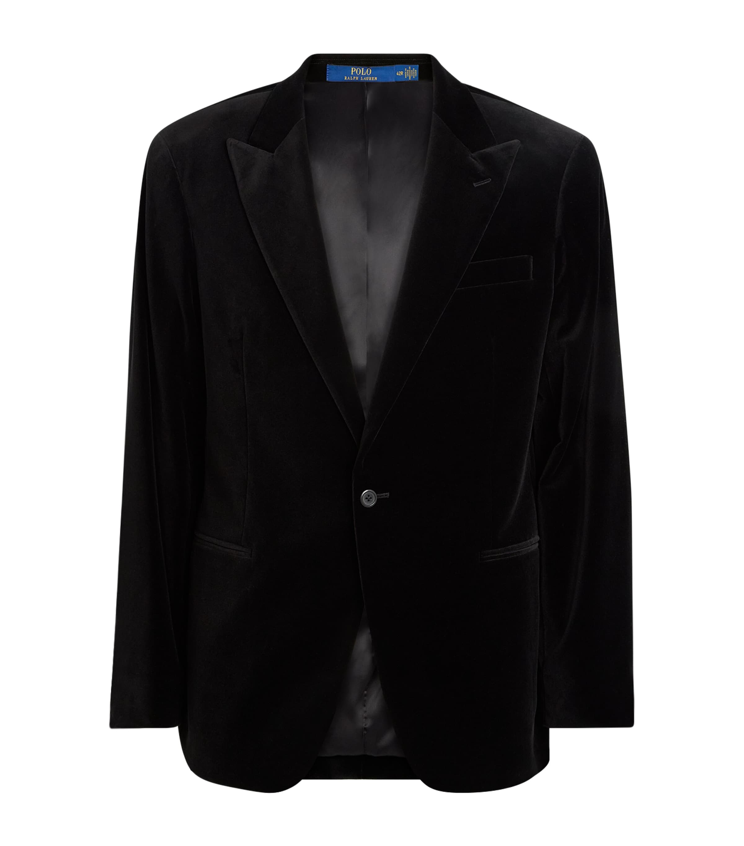 Polo Ralph Lauren Velvet Blazer In Black