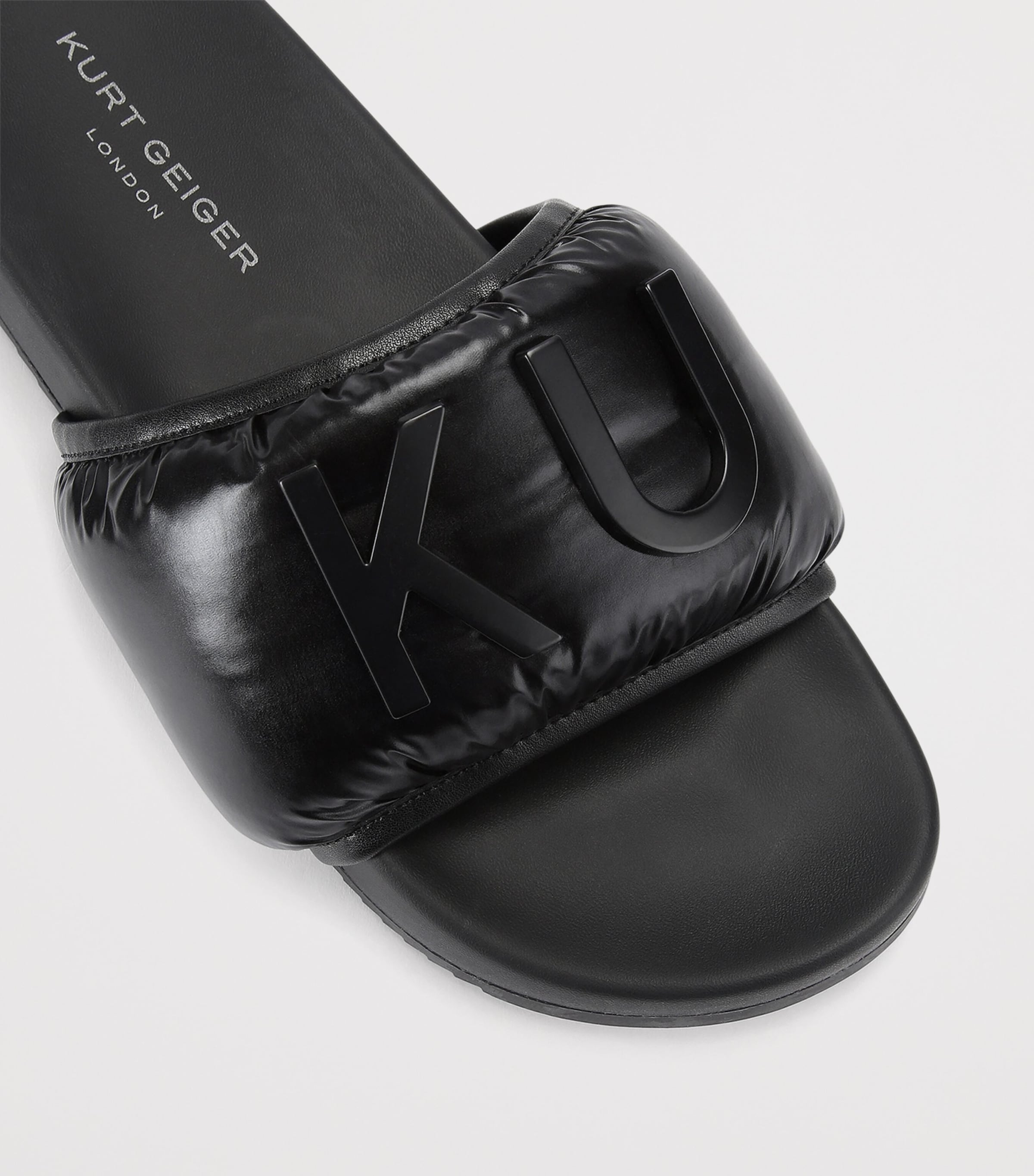 Kurt Geiger London Embellished Kurt Puff Slides Black Image 2
