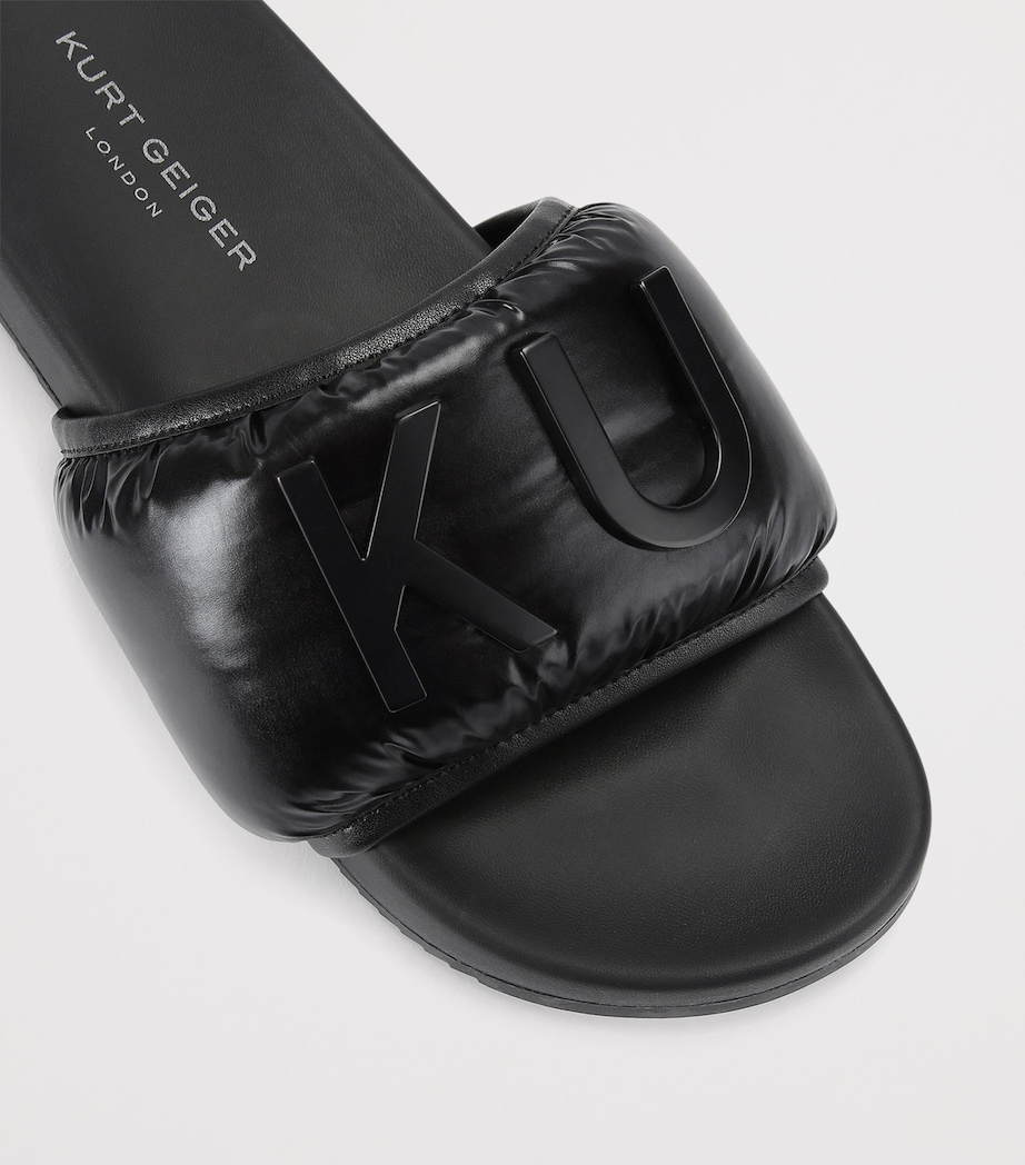 Kurt Geiger London Embellished Kurt Puff Slides Black Image 2