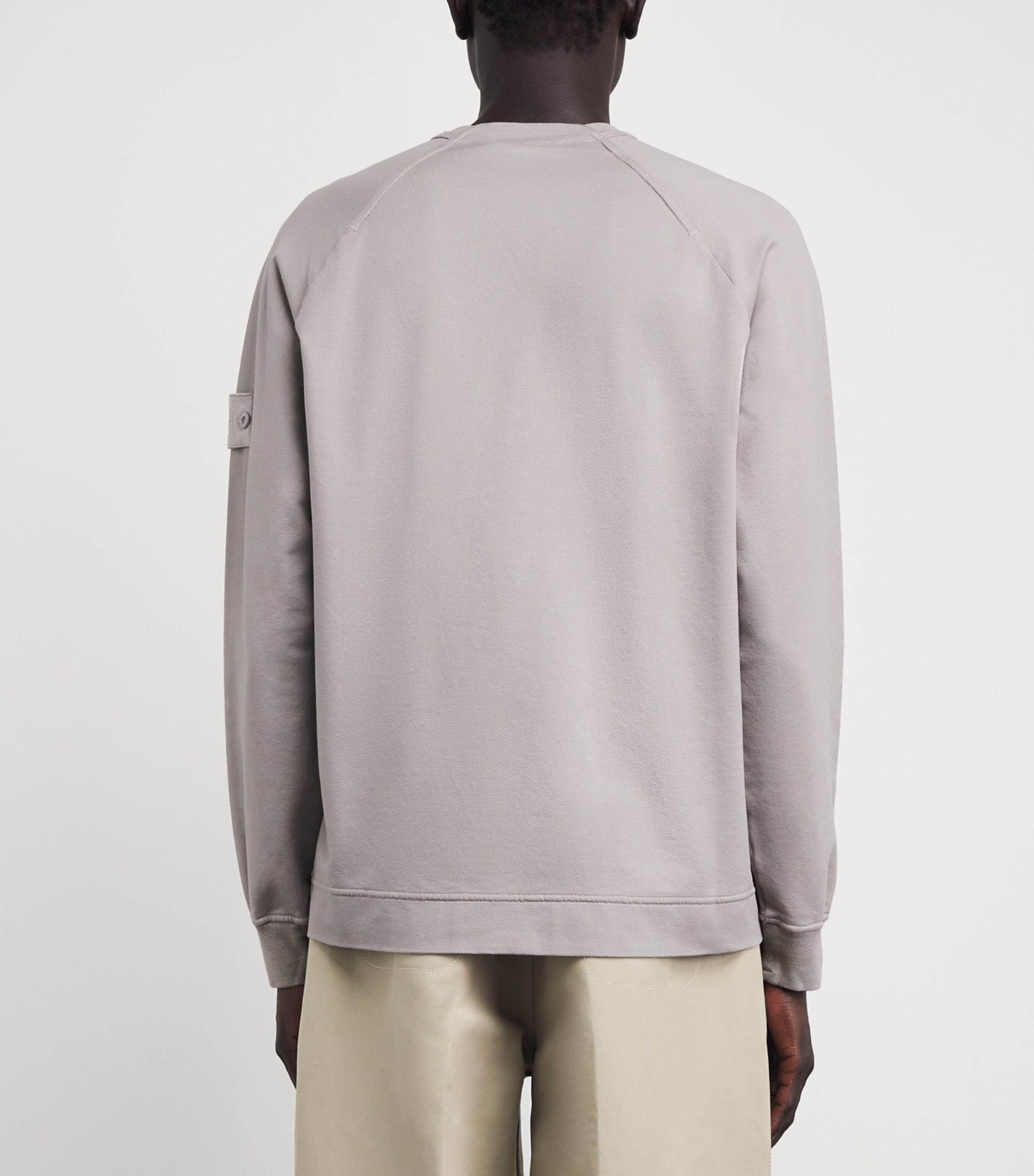 Stone Island Grey Cotton-Blend Ghost Sweatshirt | Harrods UK