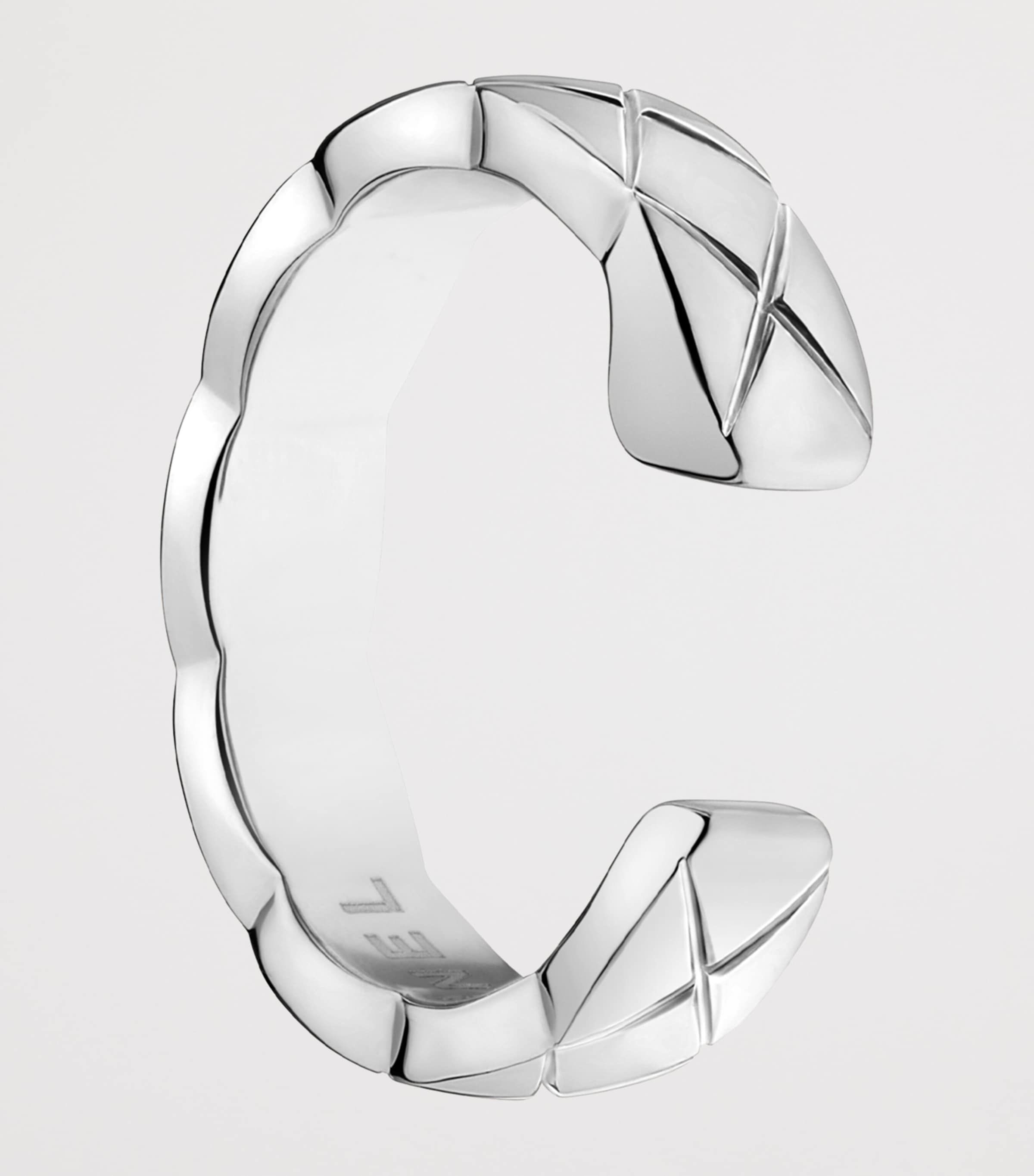 White Gold Coco Crush Single Ear Cuff WHITE Image 3