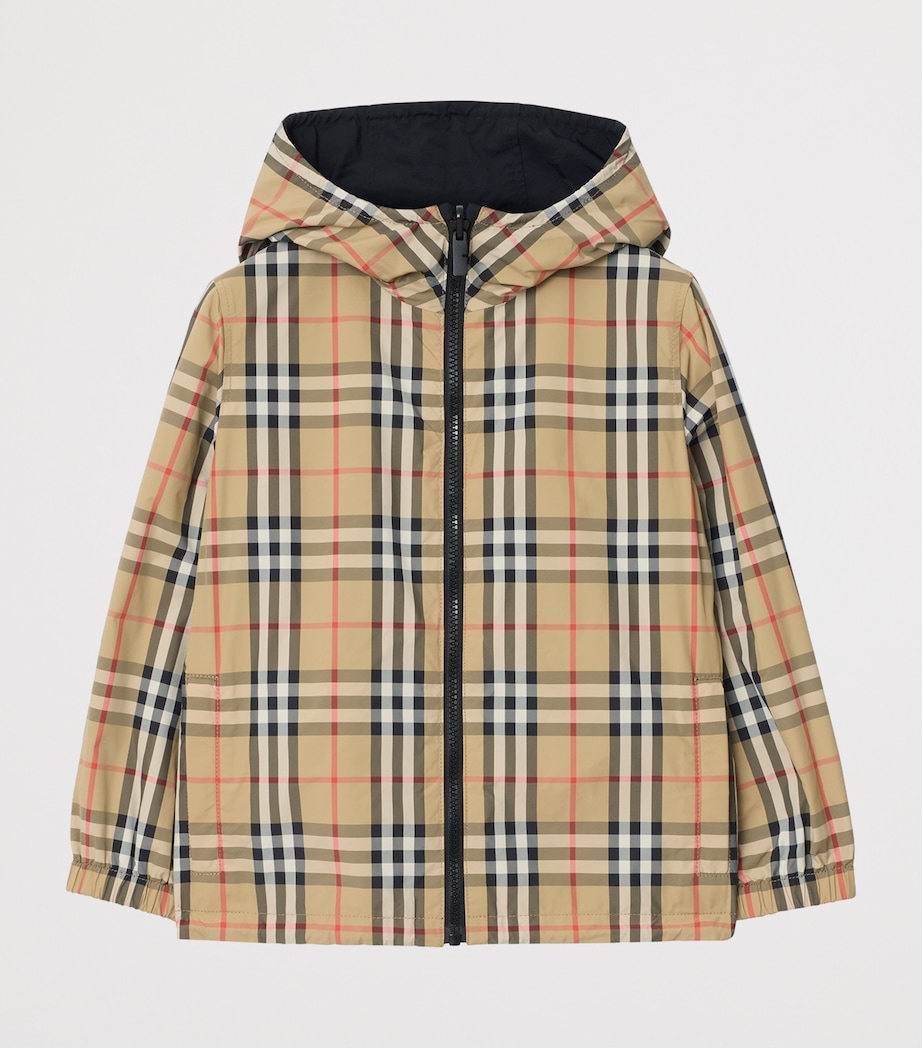 Check Reversible Hooded Jacket (3-12 Years) SAND IP CHECK Image 3