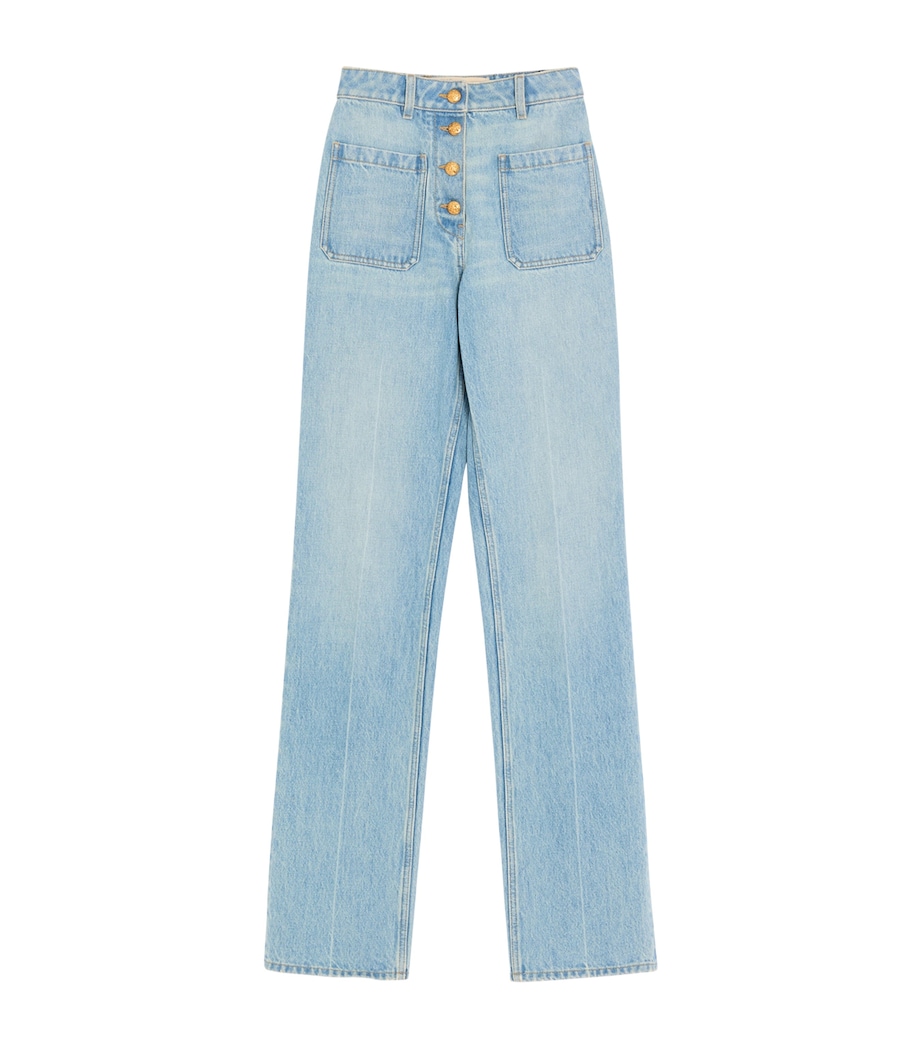 Valentino Womens Straight Leg Jeans Flx Image 1