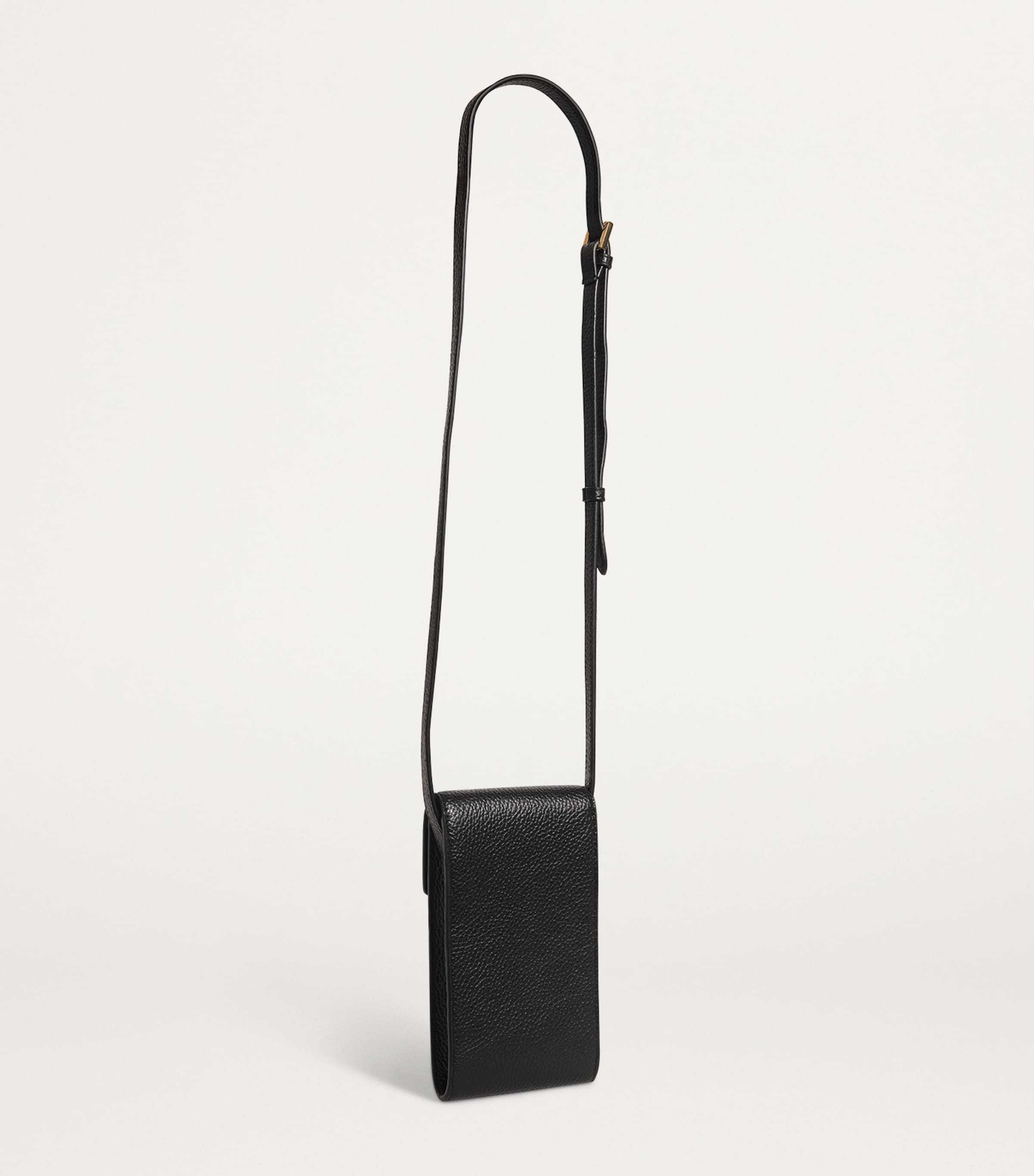 Harrods Leather Phone Pouch Black Image 3