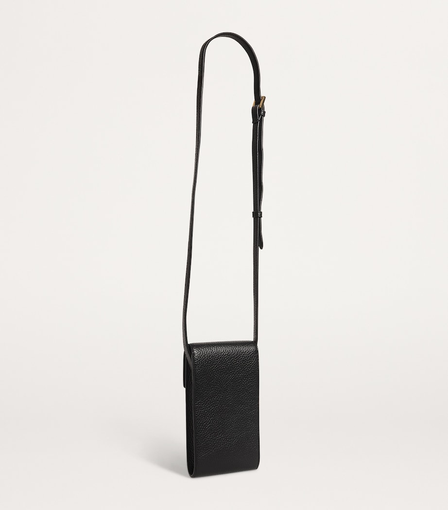 Harrods Leather Phone Pouch Black Image 3