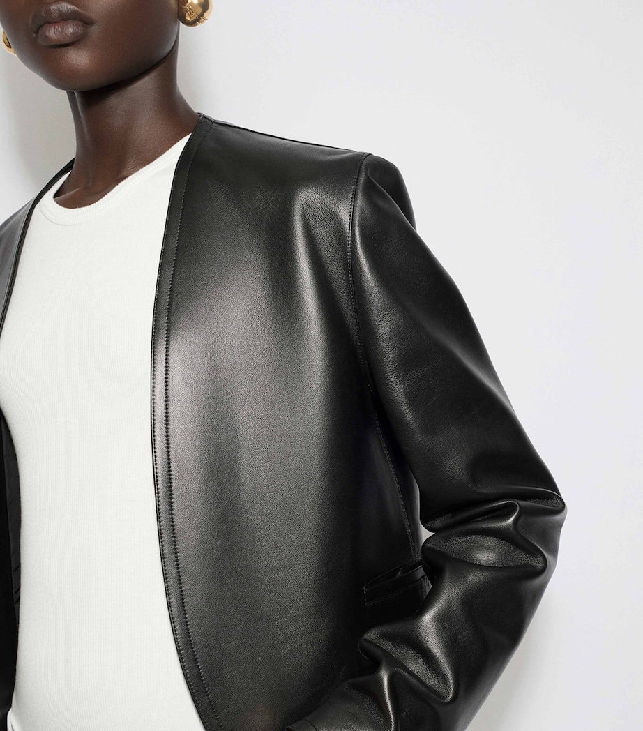 Lambskin Collarless Jacket NOIR ALAIA Image 5