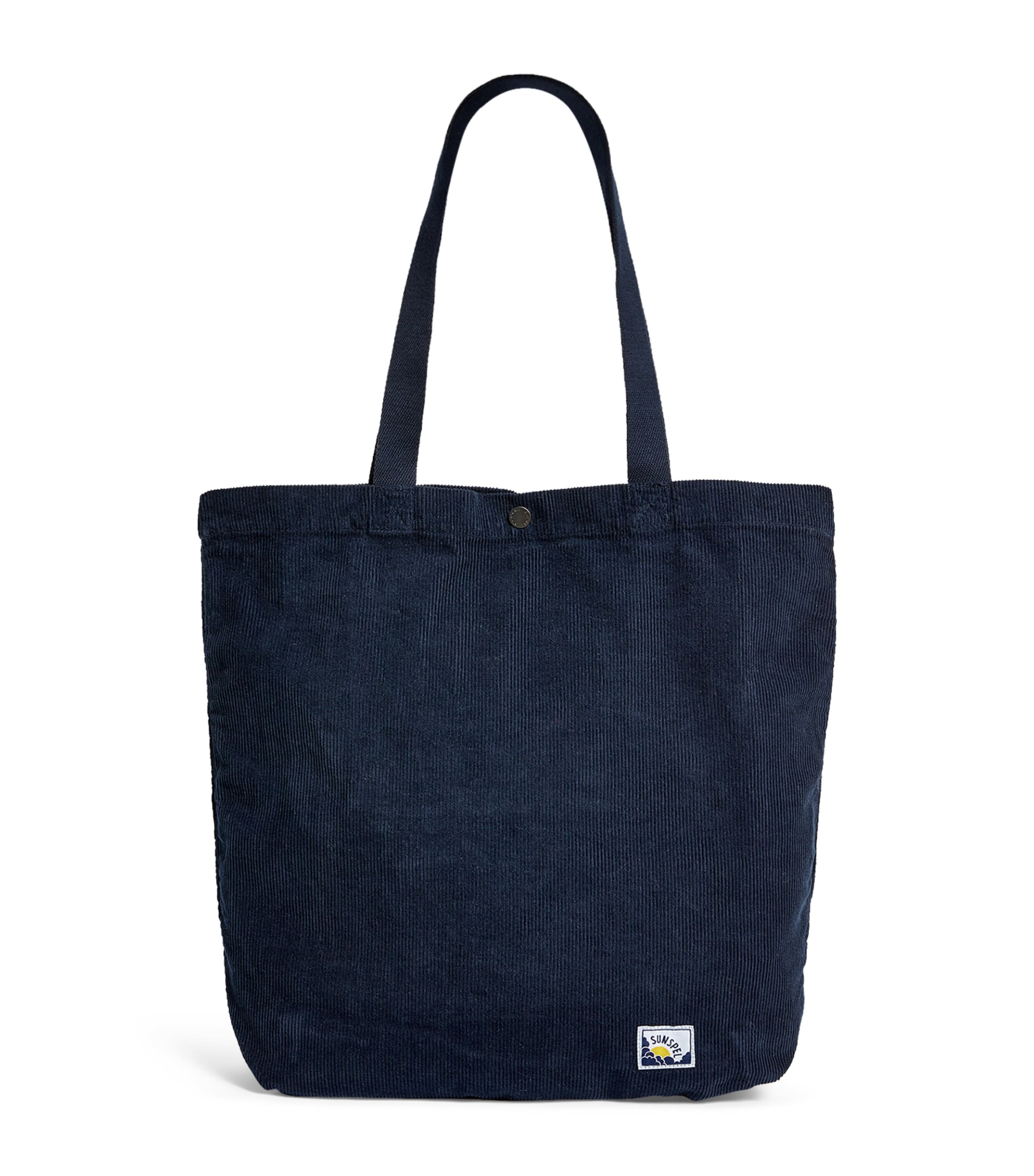 Shop Sunspel Corduroy Tote Bag In Navy