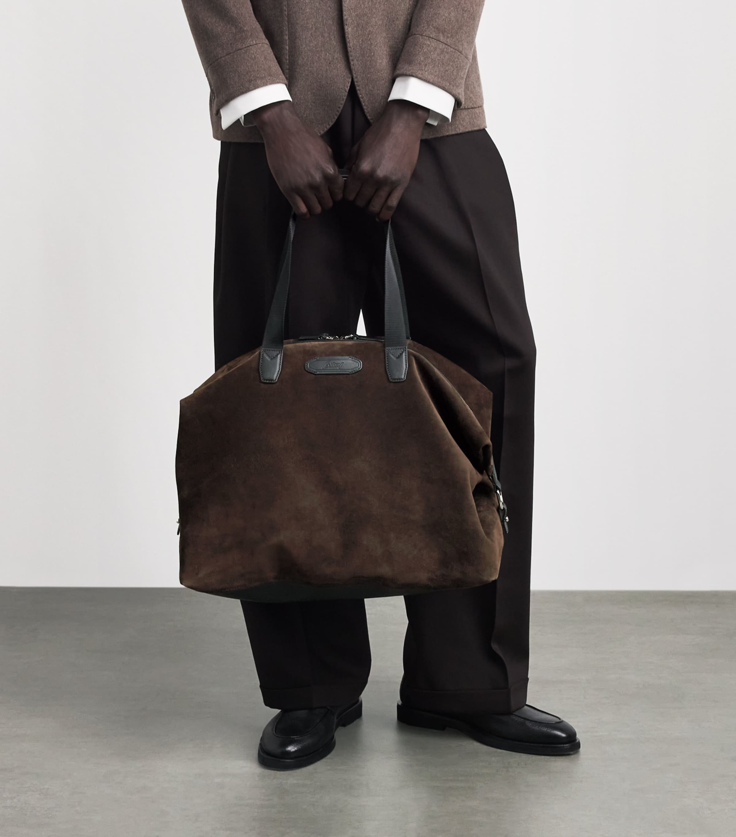 Brioni Cashmere Suede Via Veneto Duffle Bag Image 5