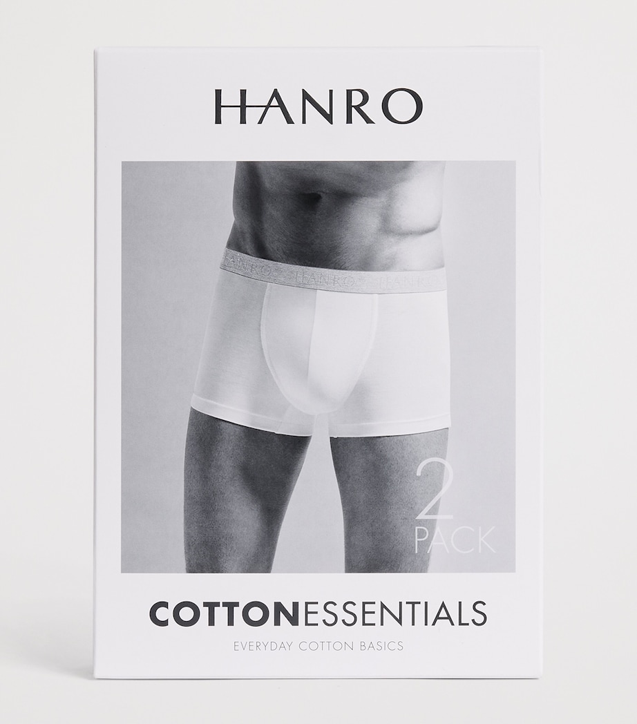 Hanro Mens Cotton-Blend Essential Trunks (Pack of 2) Stormy Gra Image 4