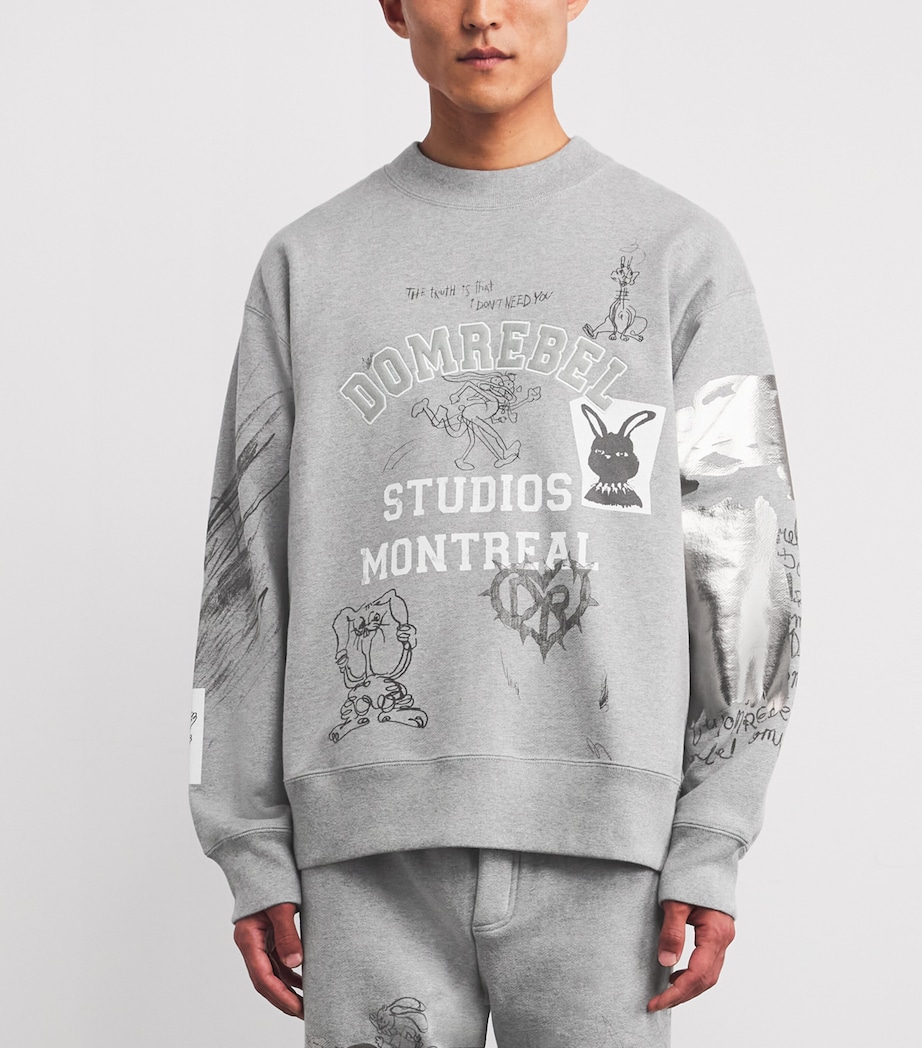 Cotton College Logo Sweatshirt HEATHER GREY Image 3