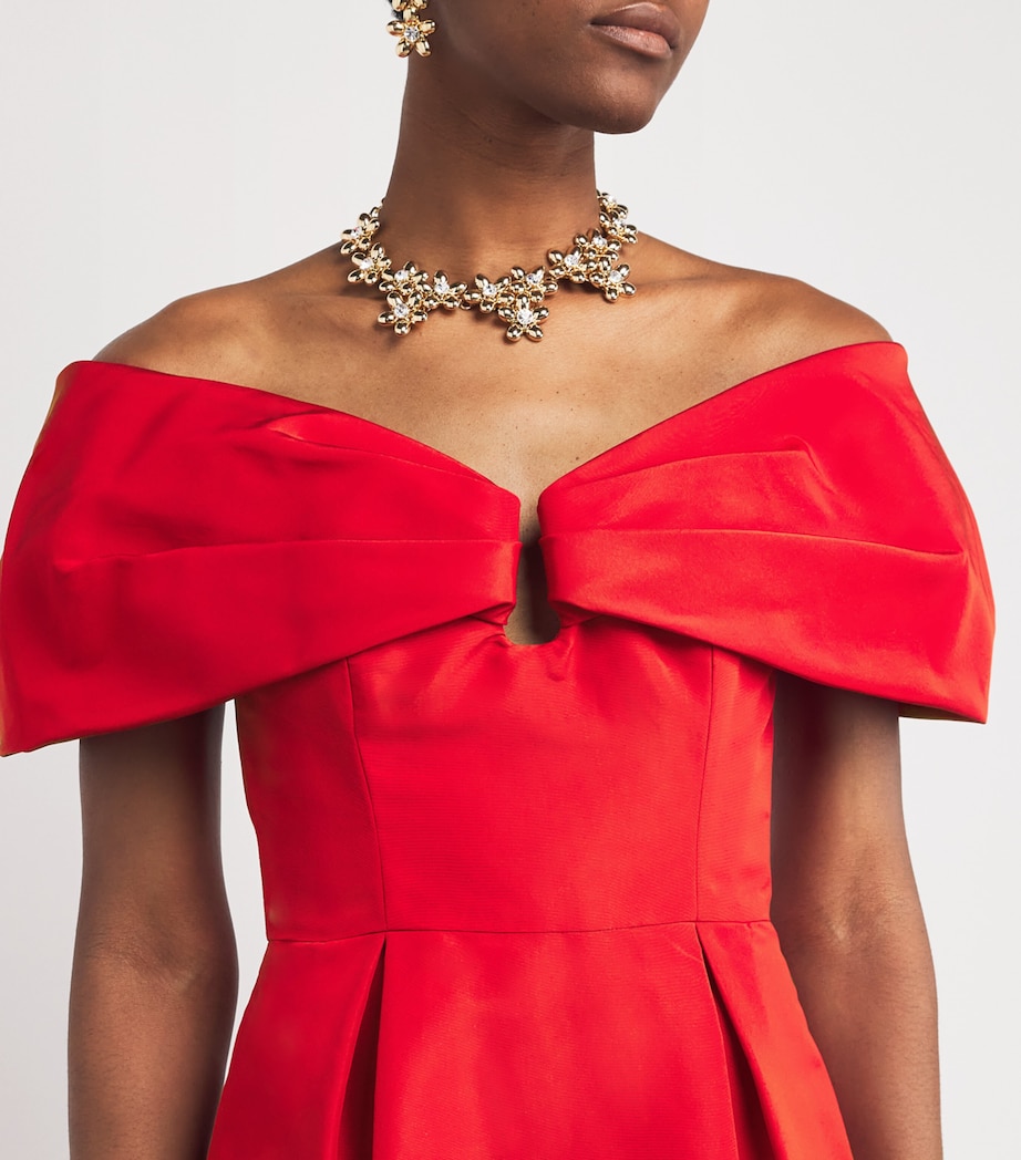 Off-Shoulder Column Dress SCARLET 605 Image 6